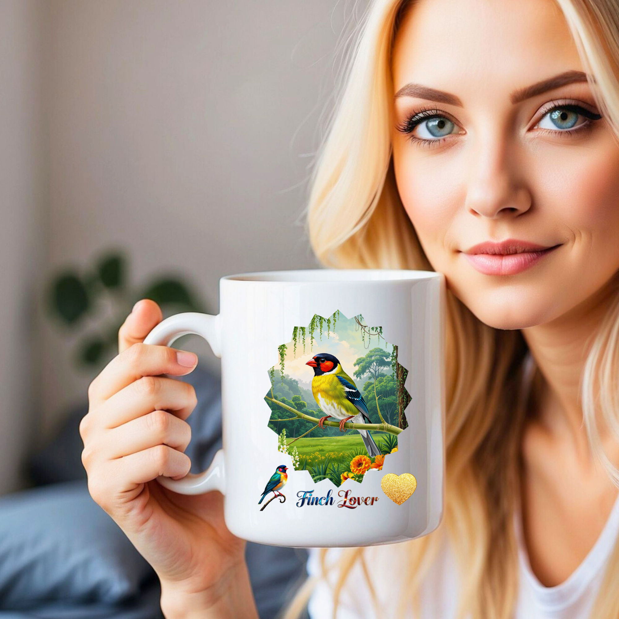 Finch Lover Nature Scenic Mug