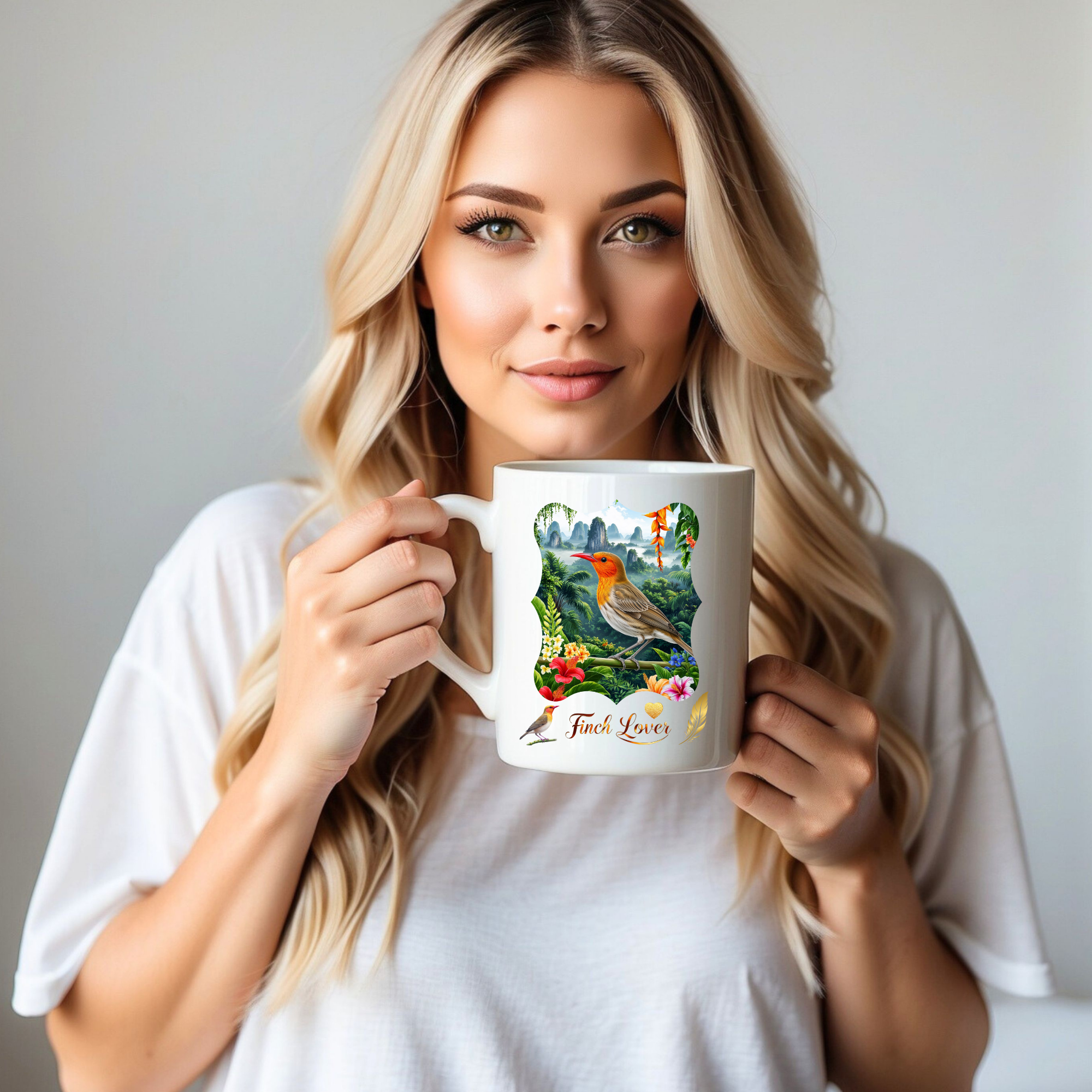 Finch Lover Nature Scenic Mug