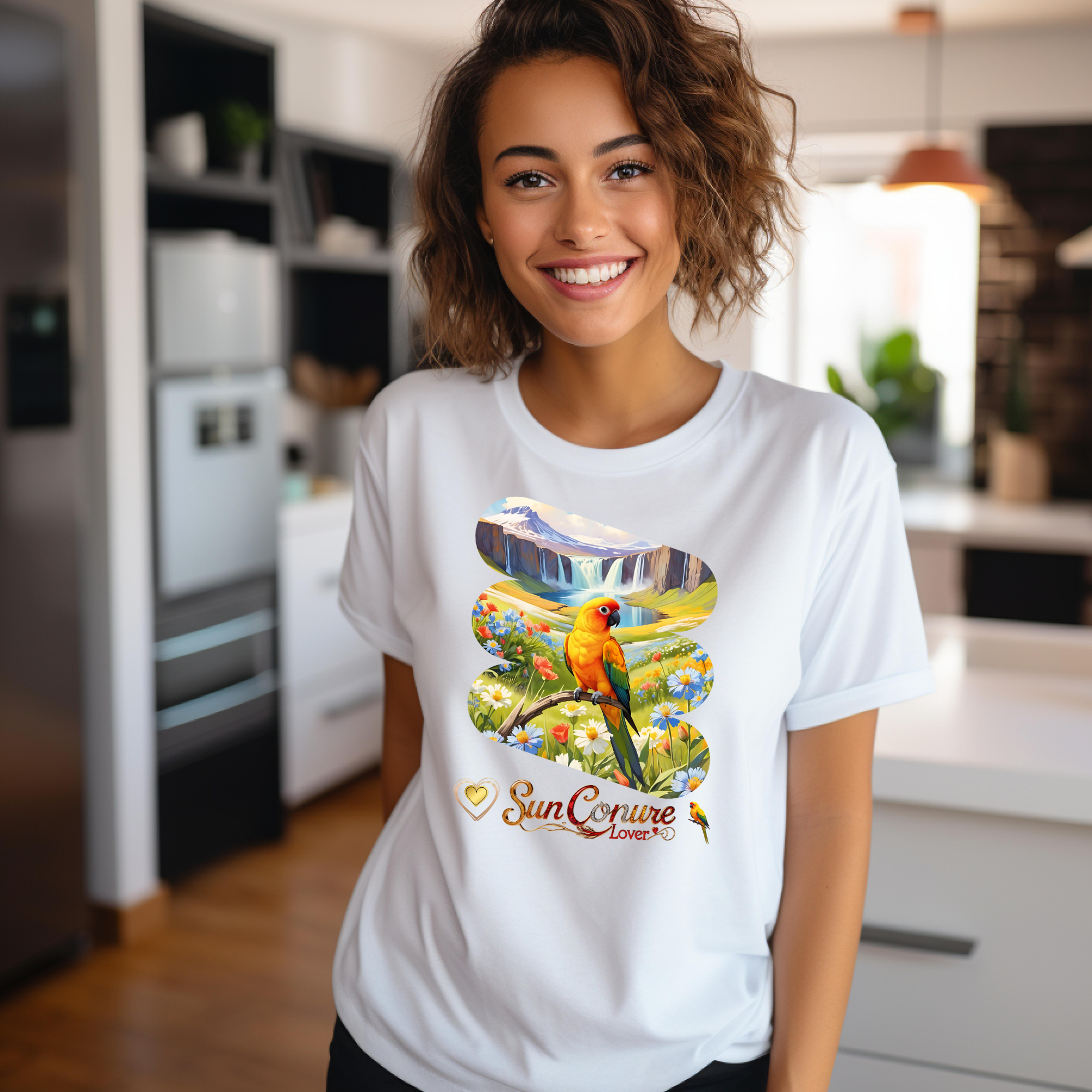 Sun Conure Lover Waterfall T-Shirt