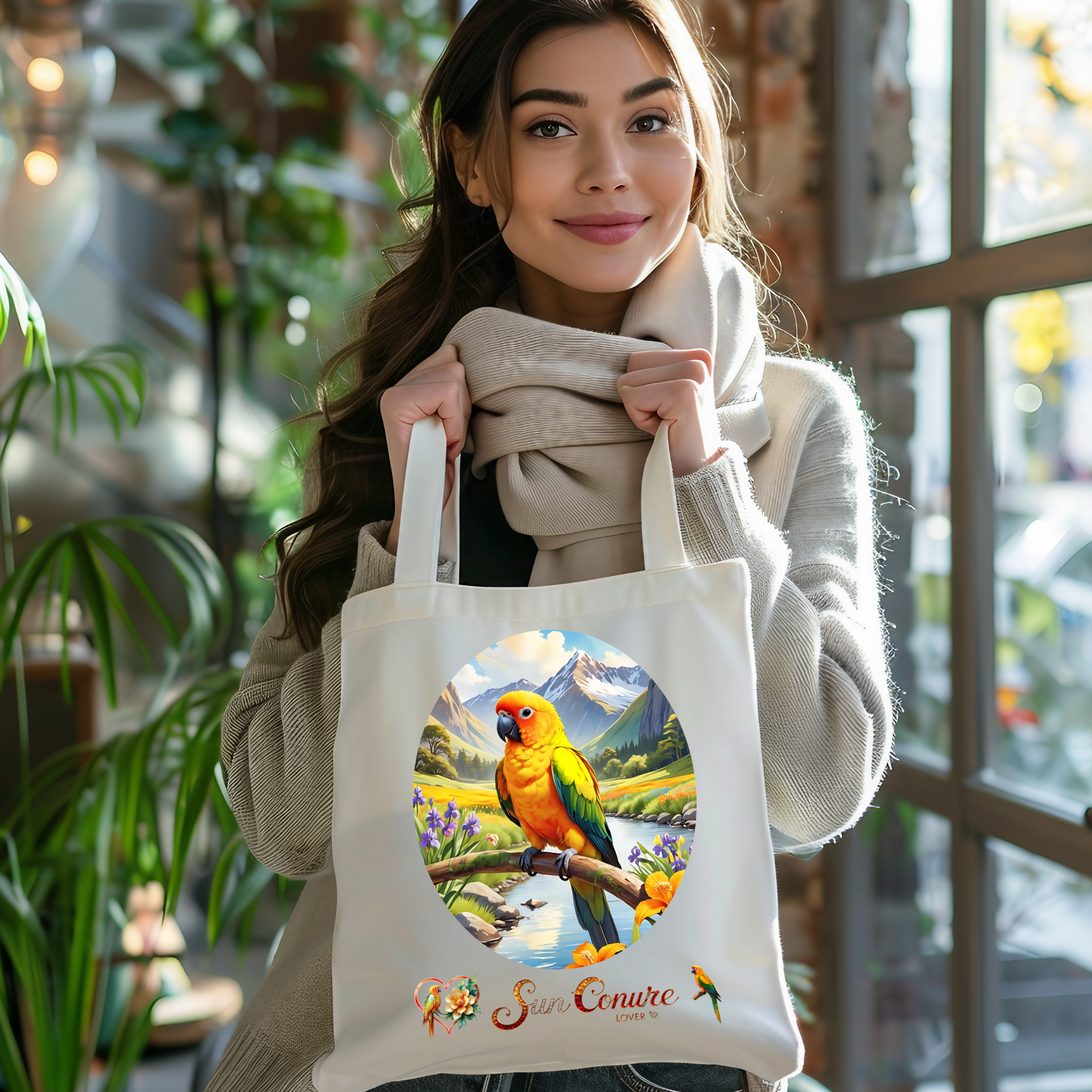 Sun Conure Tote Bag