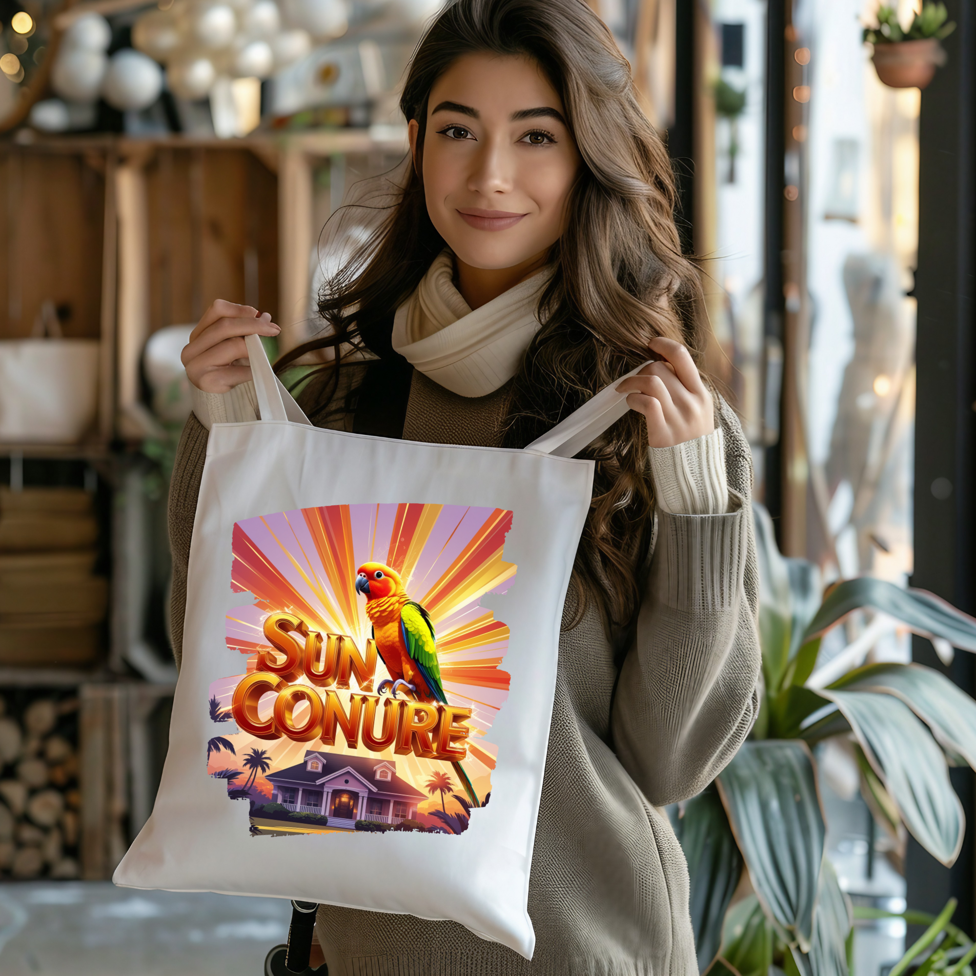 Sun Conure Tote Bag