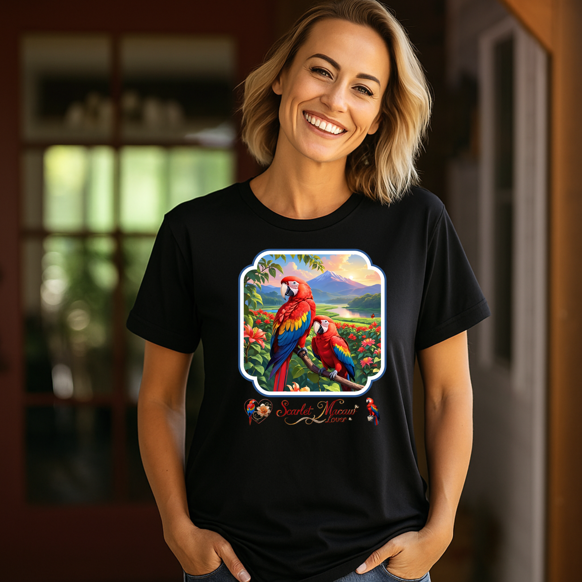 Red Scarlet Macaw Lover T-Shirt