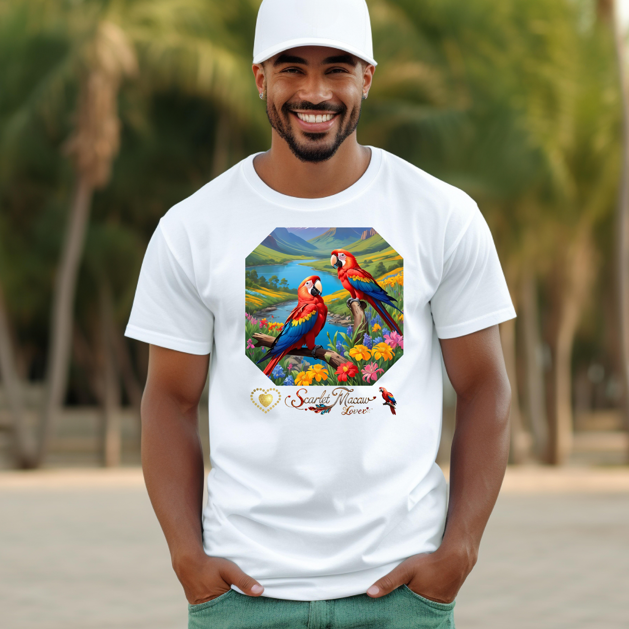 Nature Scarlet Macaw Lover T-Shirt