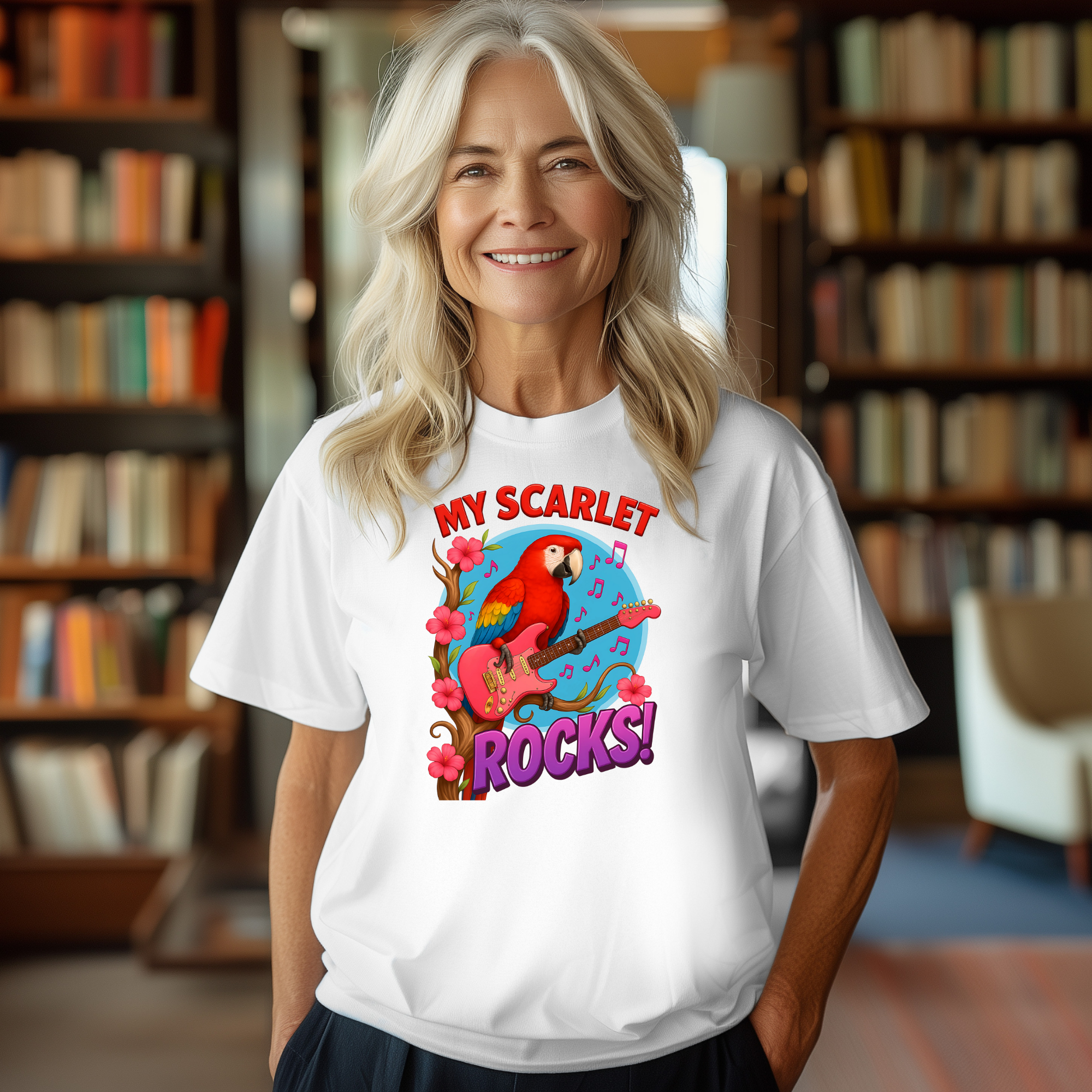 Scarlet Macaw Rocks T-Shirt