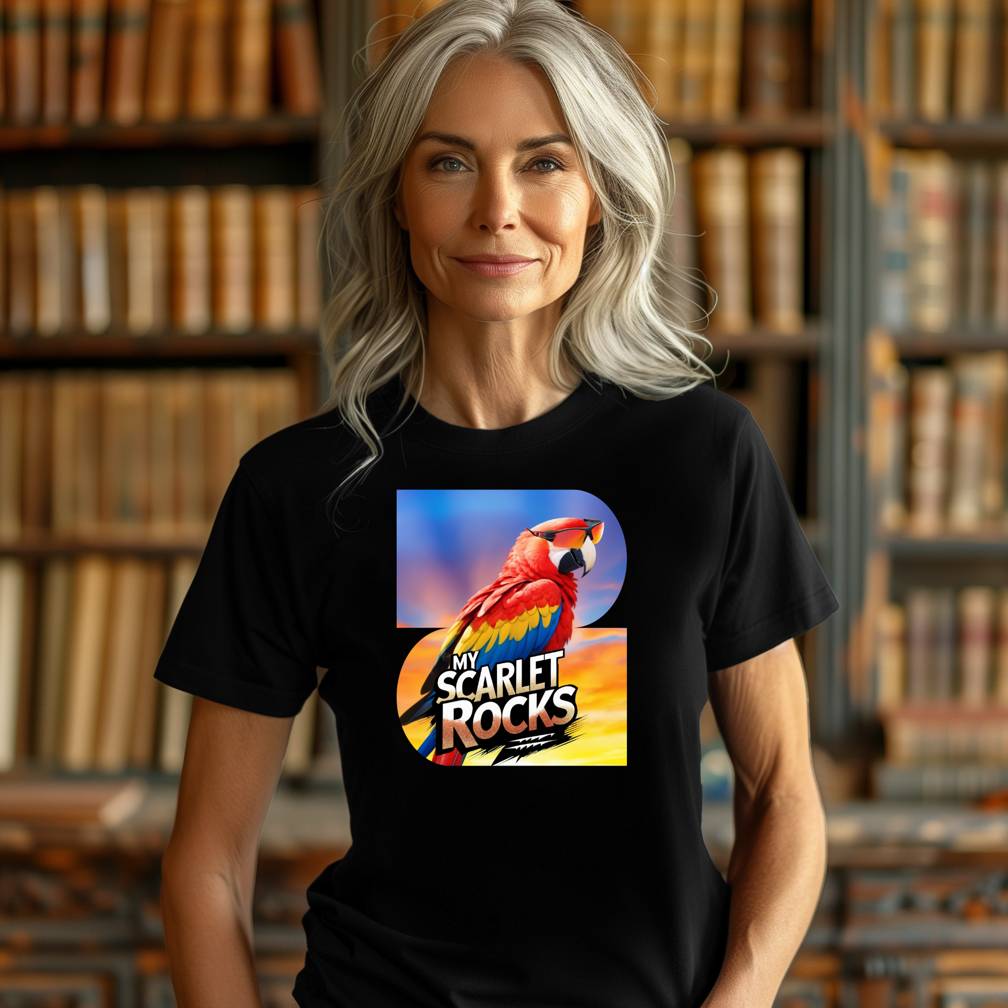 Scarlet Macaw Rocks T-Shirt