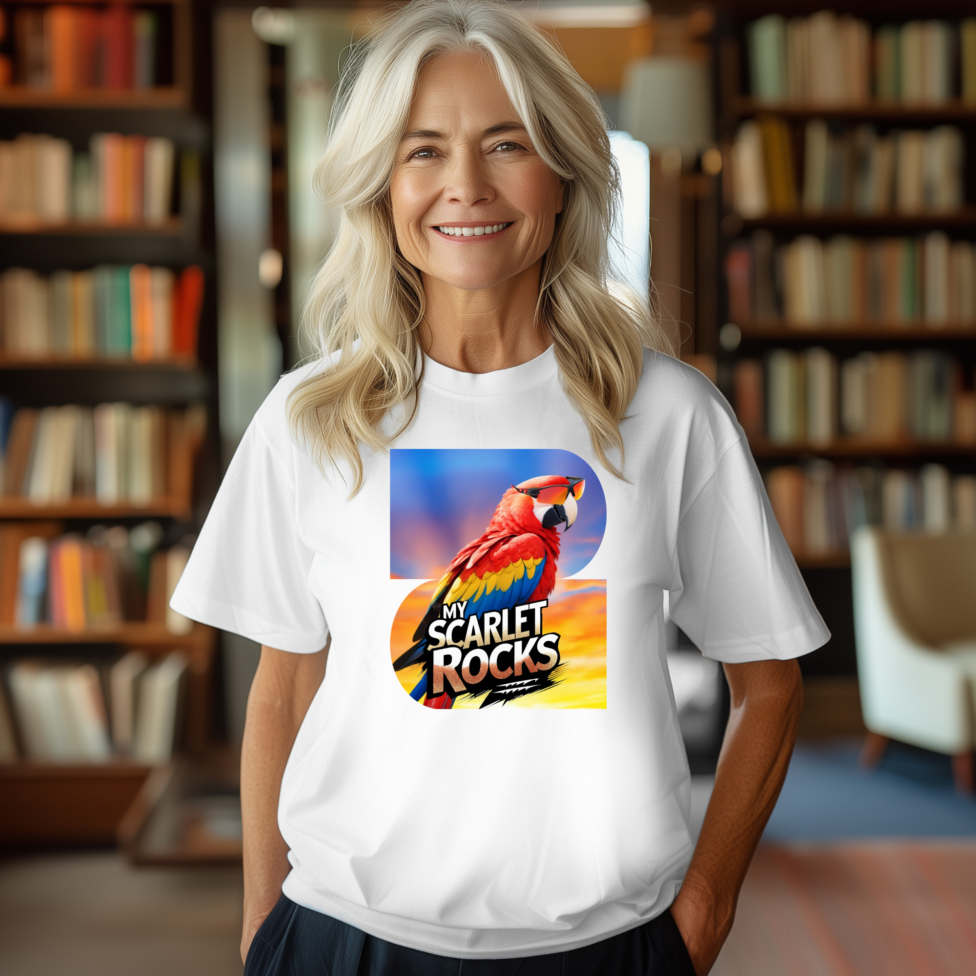 Scarlet Macaw Rocks T-Shirt