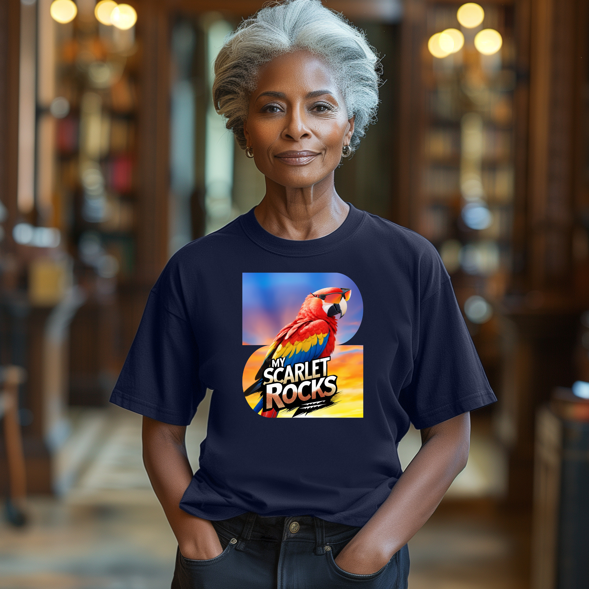 Scarlet Macaw Rocks T-Shirt