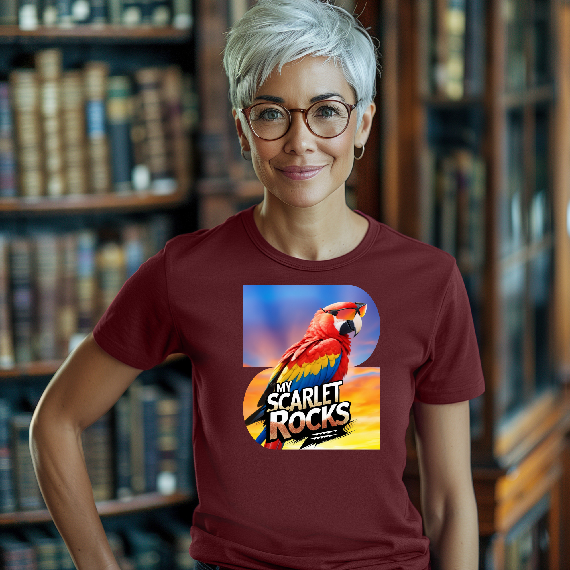 Scarlet Macaw Rocks T-Shirt