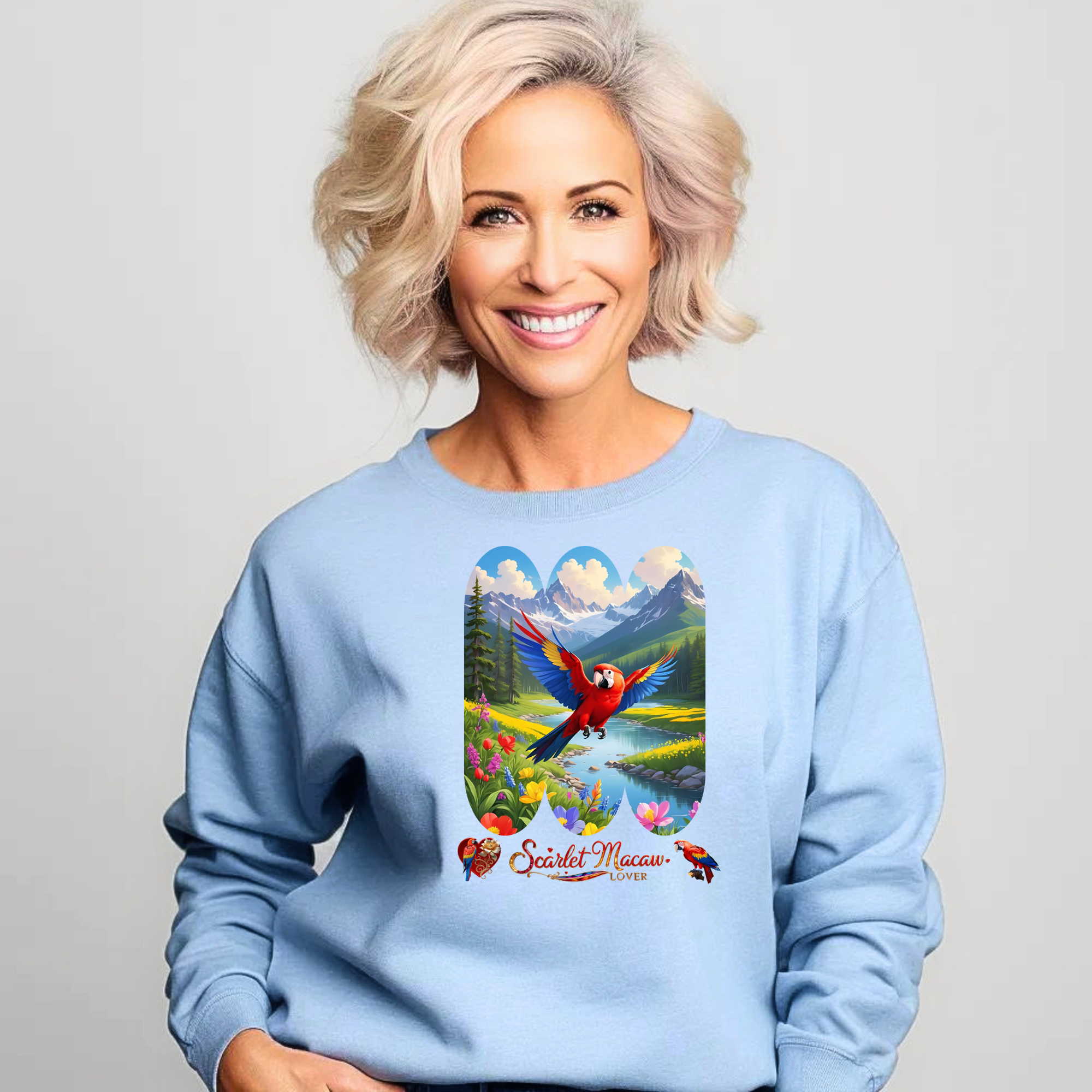 Scarlet Macaw Lover Nature Sweatshirt