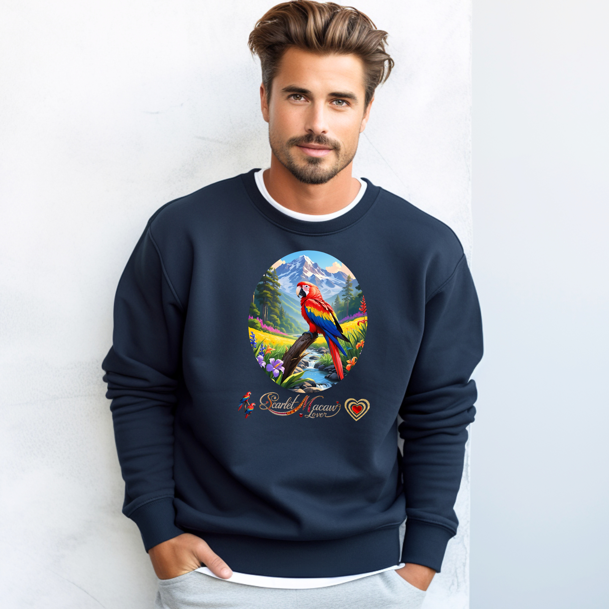 Nature Scarlet Macaw Lover Sweatshirt