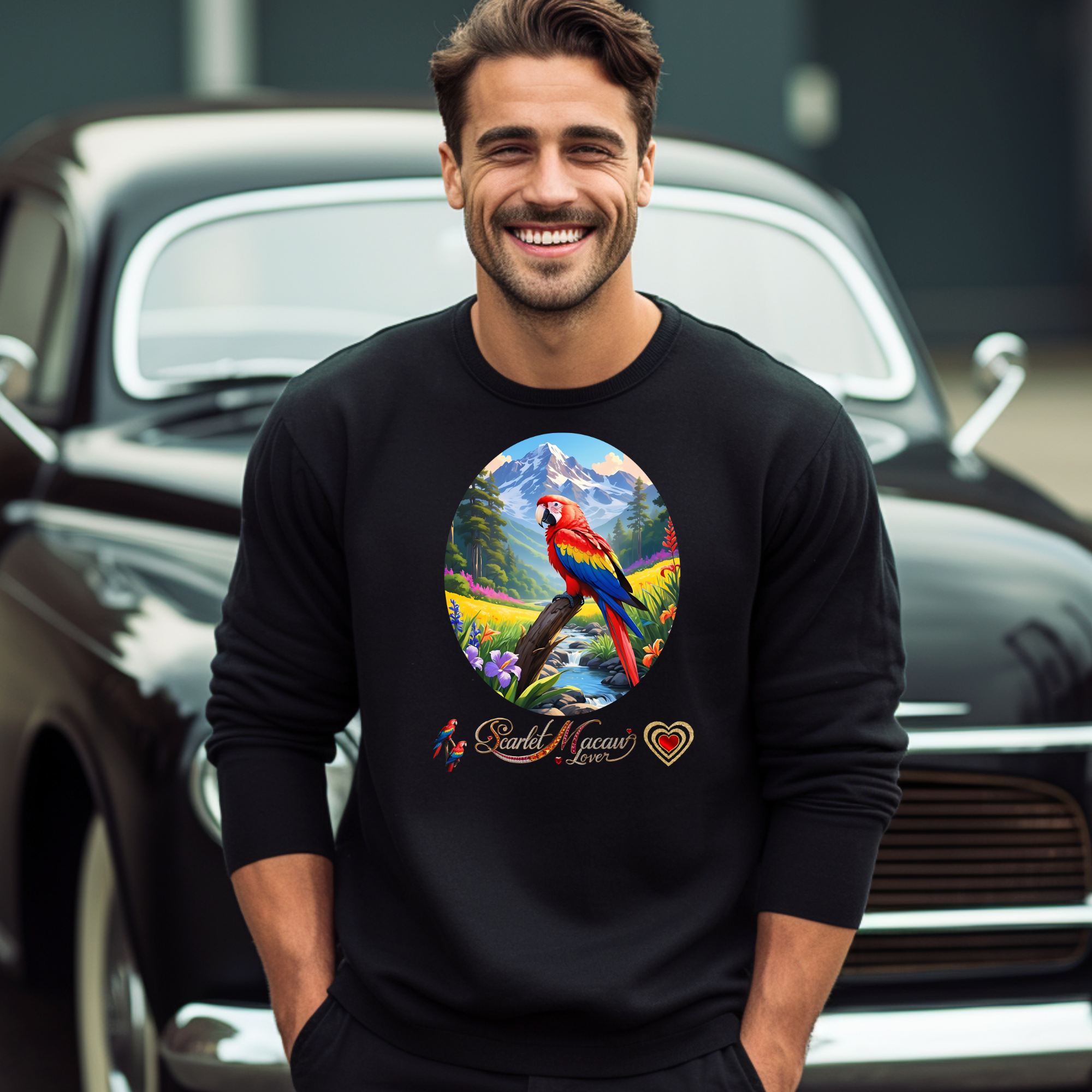 Nature Scarlet Macaw Lover Sweatshirt