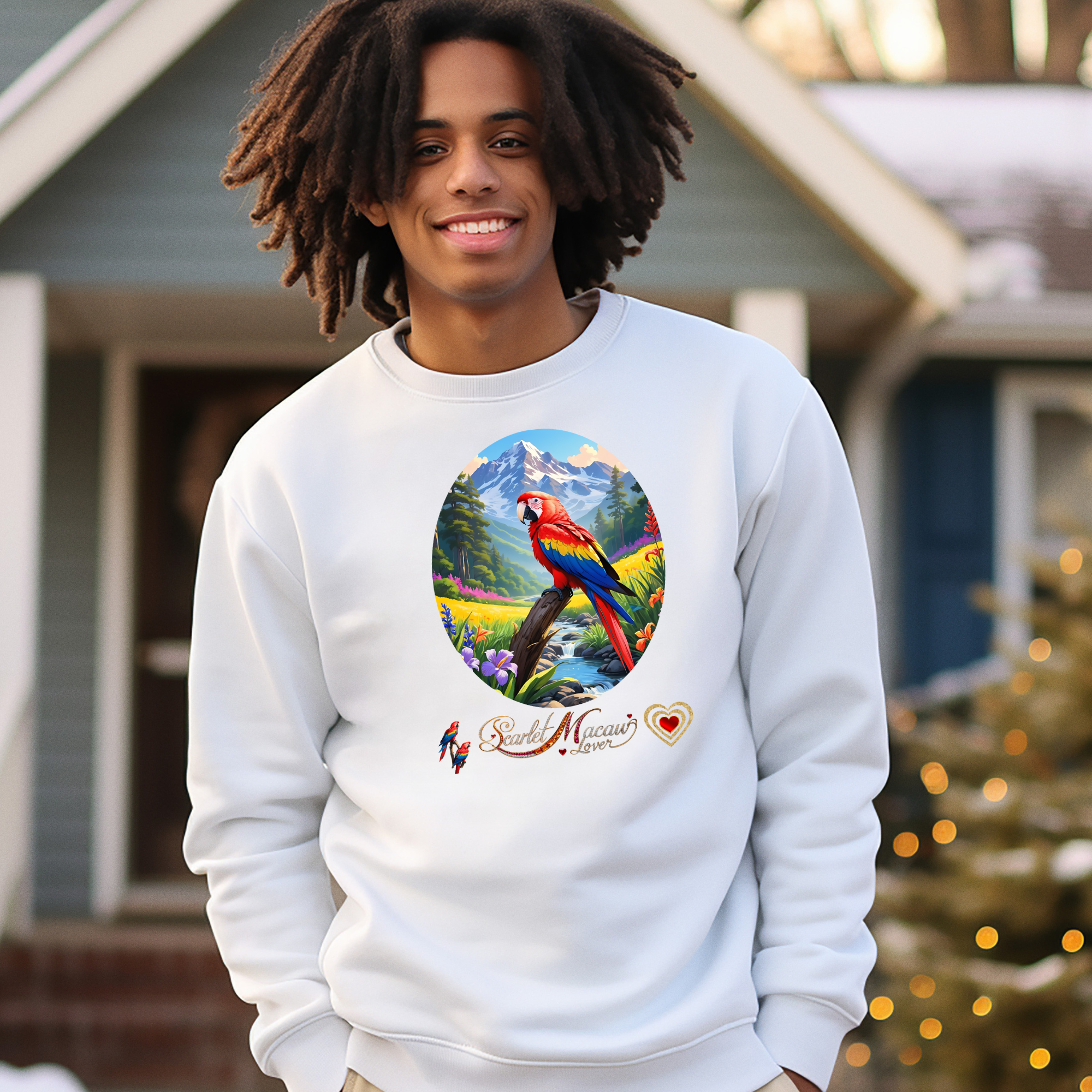 Nature Scarlet Macaw Lover Sweatshirt