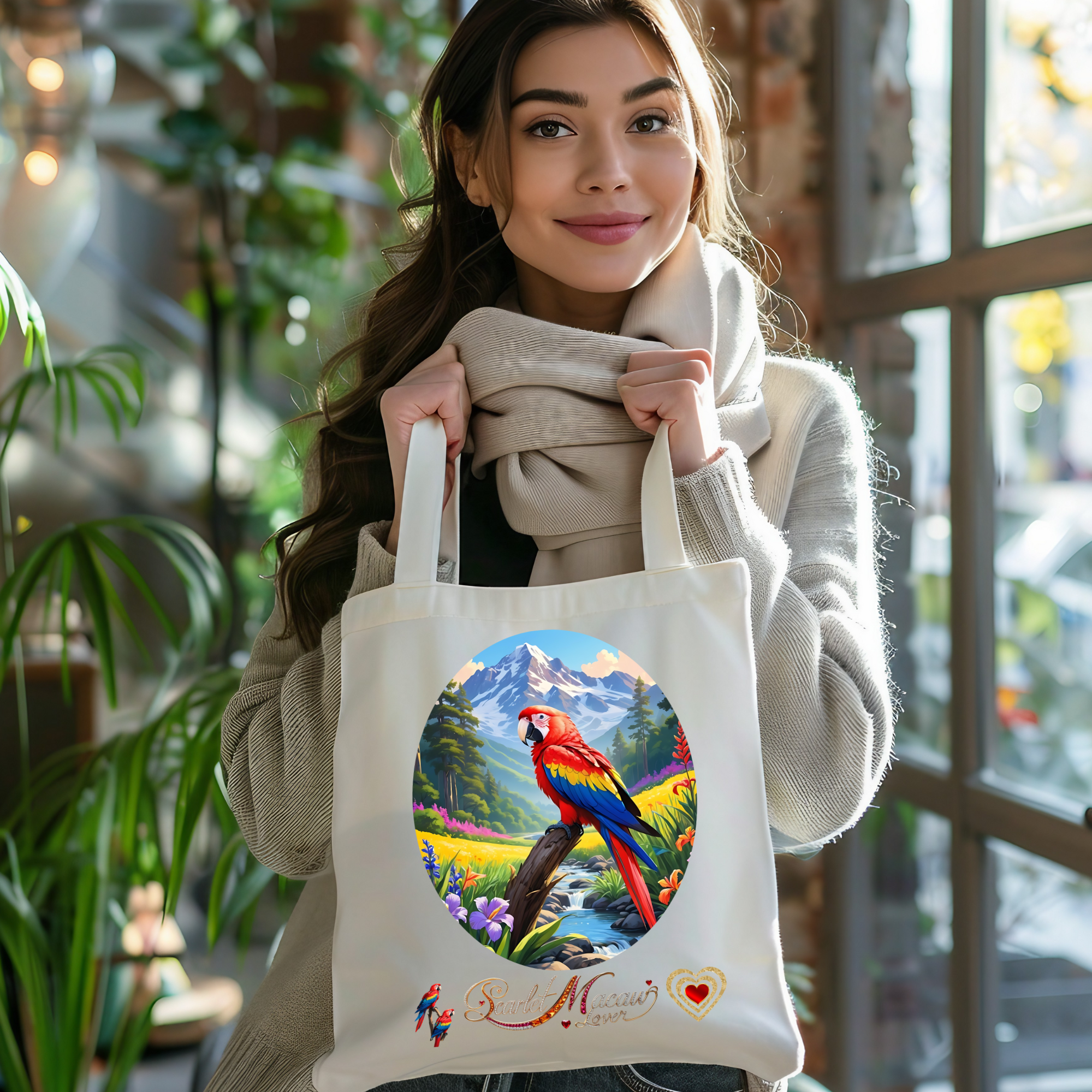 Scarlet Macaw Lover Valley Tote Bag