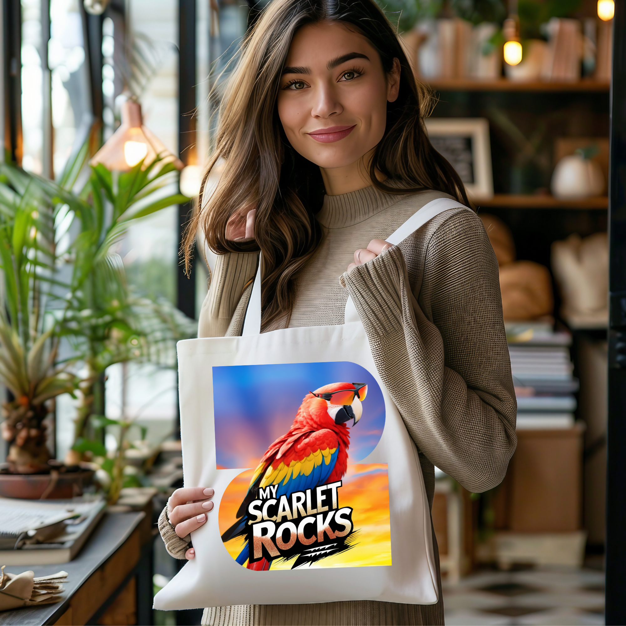 Scarlet Rocks Sunglasses Tote Bag