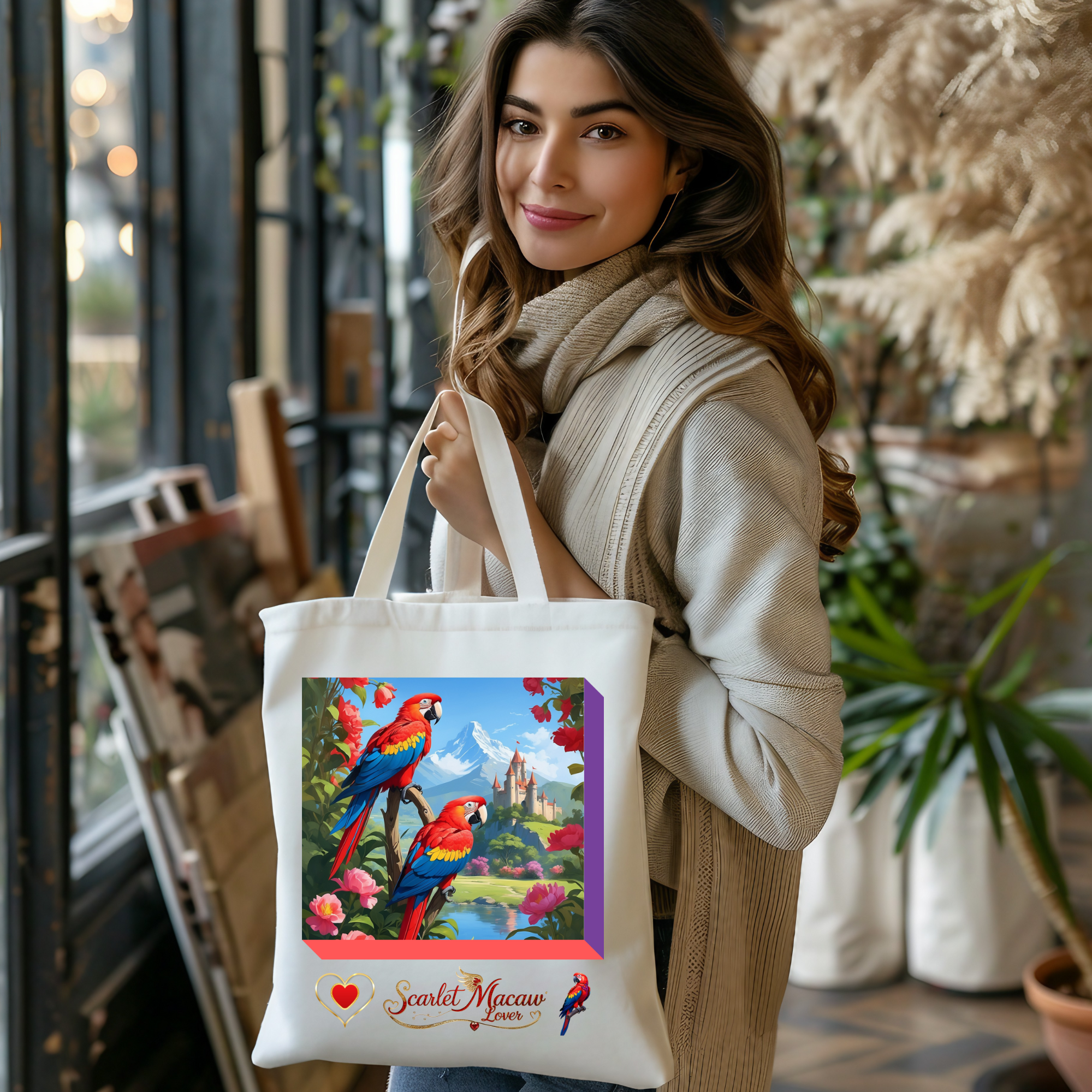 Scarlet Macaw Tote Bag