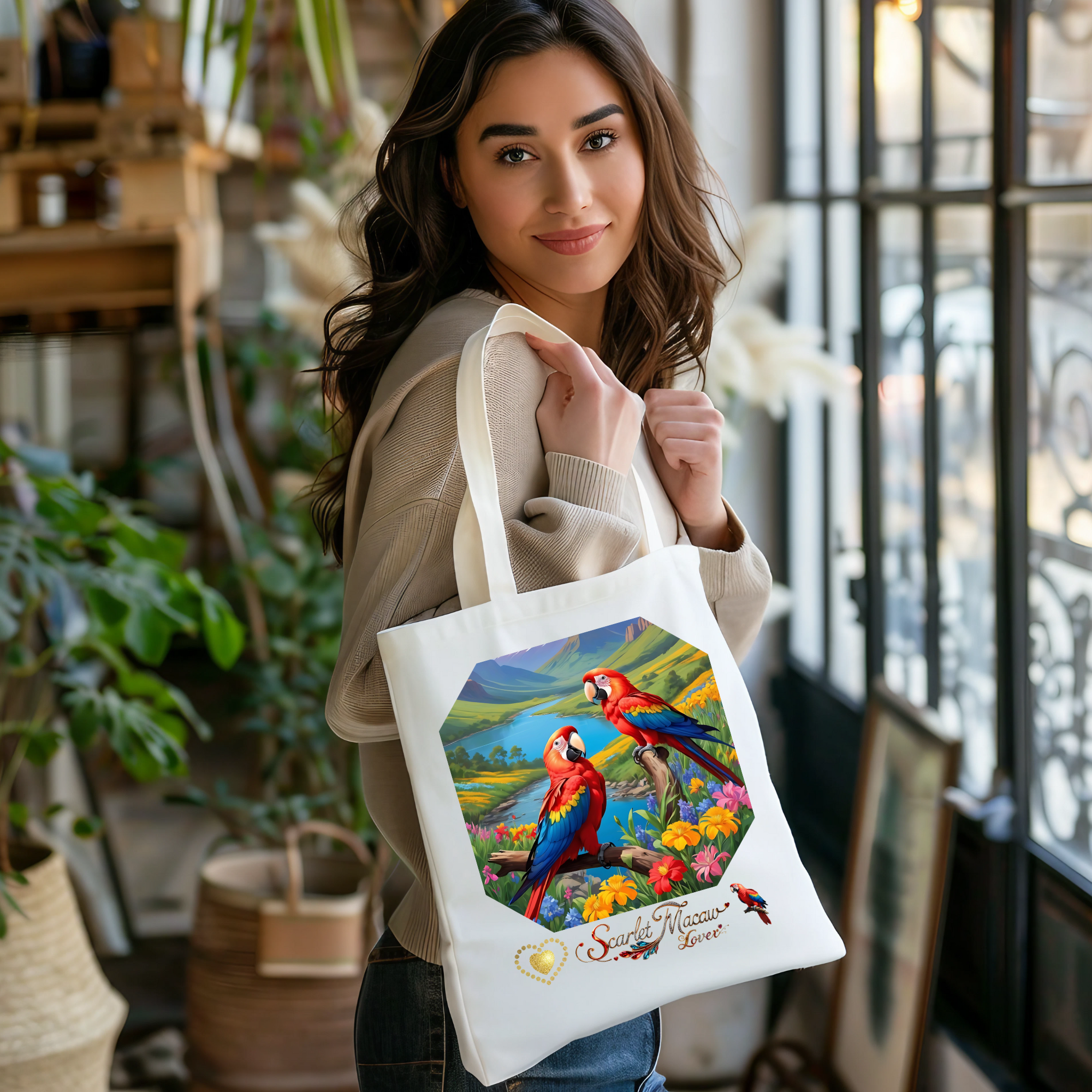 Scarlet Macaw Lover Tote Bag