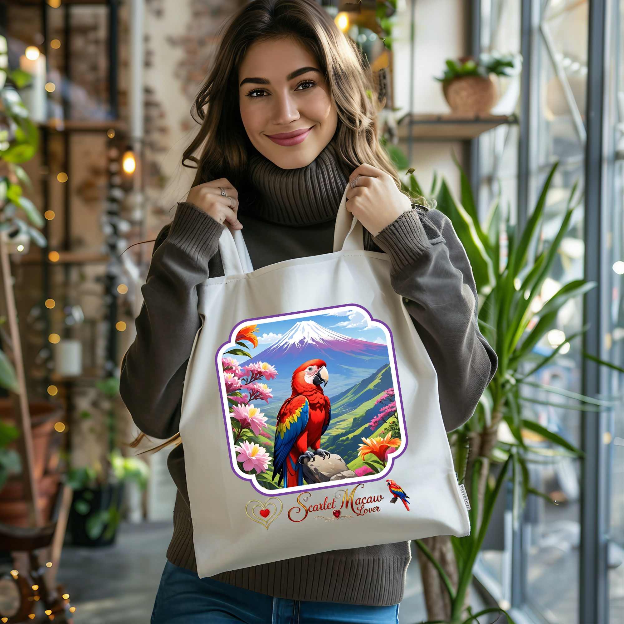 Scarlet Macaw Lover Tote Bag