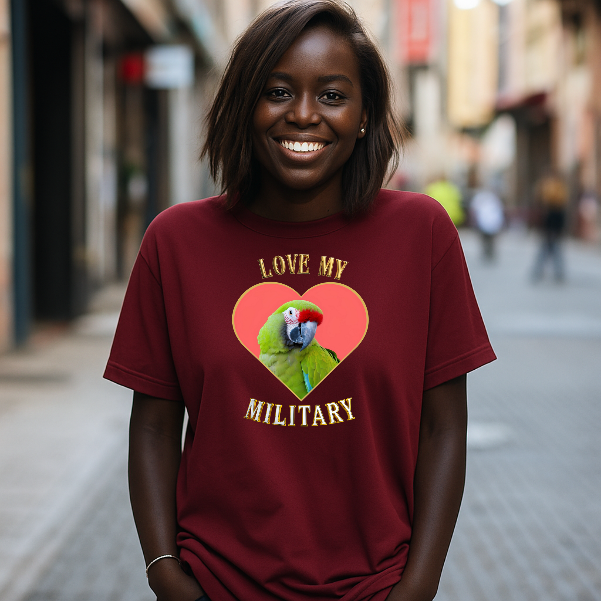 Love My Military Macaw T-Shirt