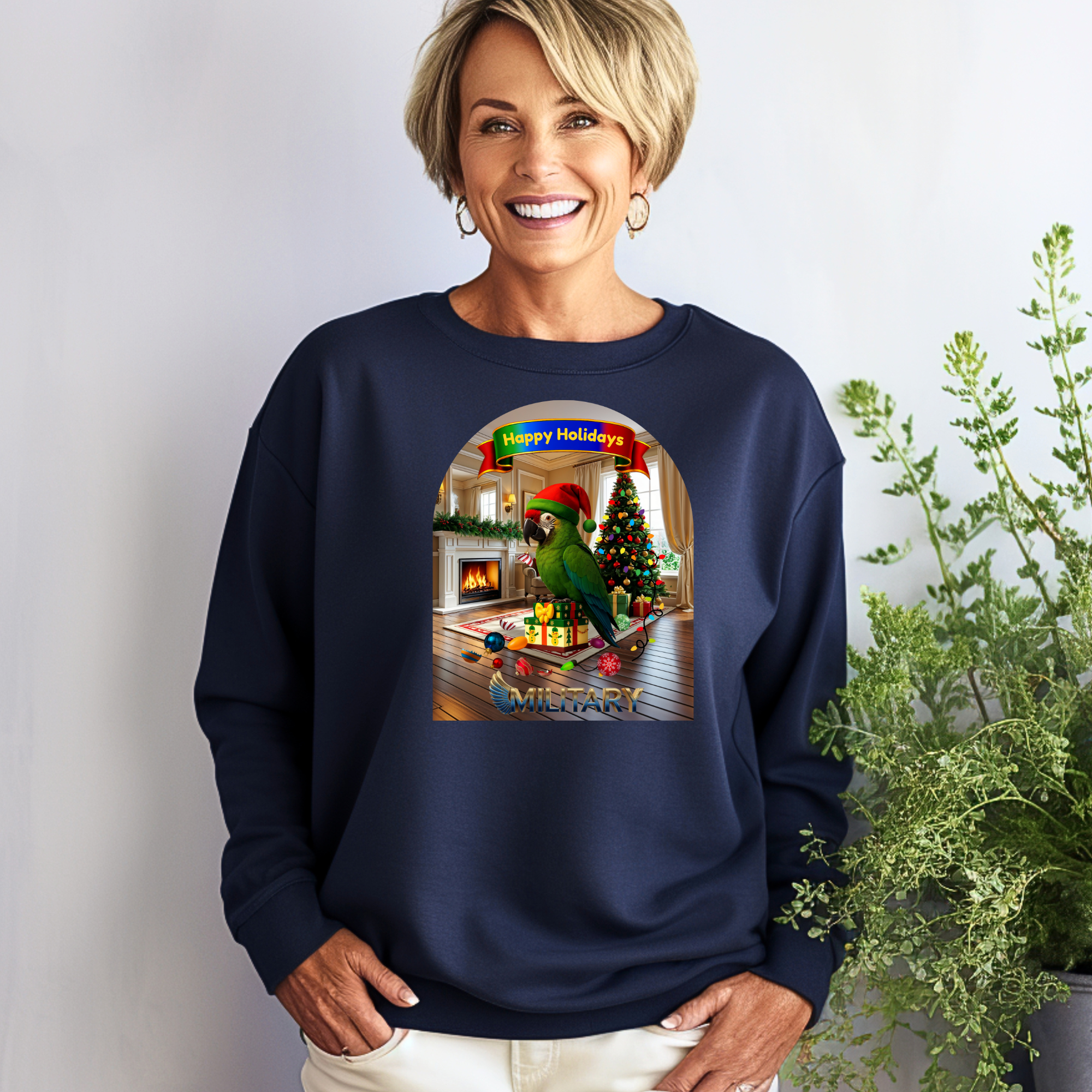 Happy Holidays Military Sweatshirt