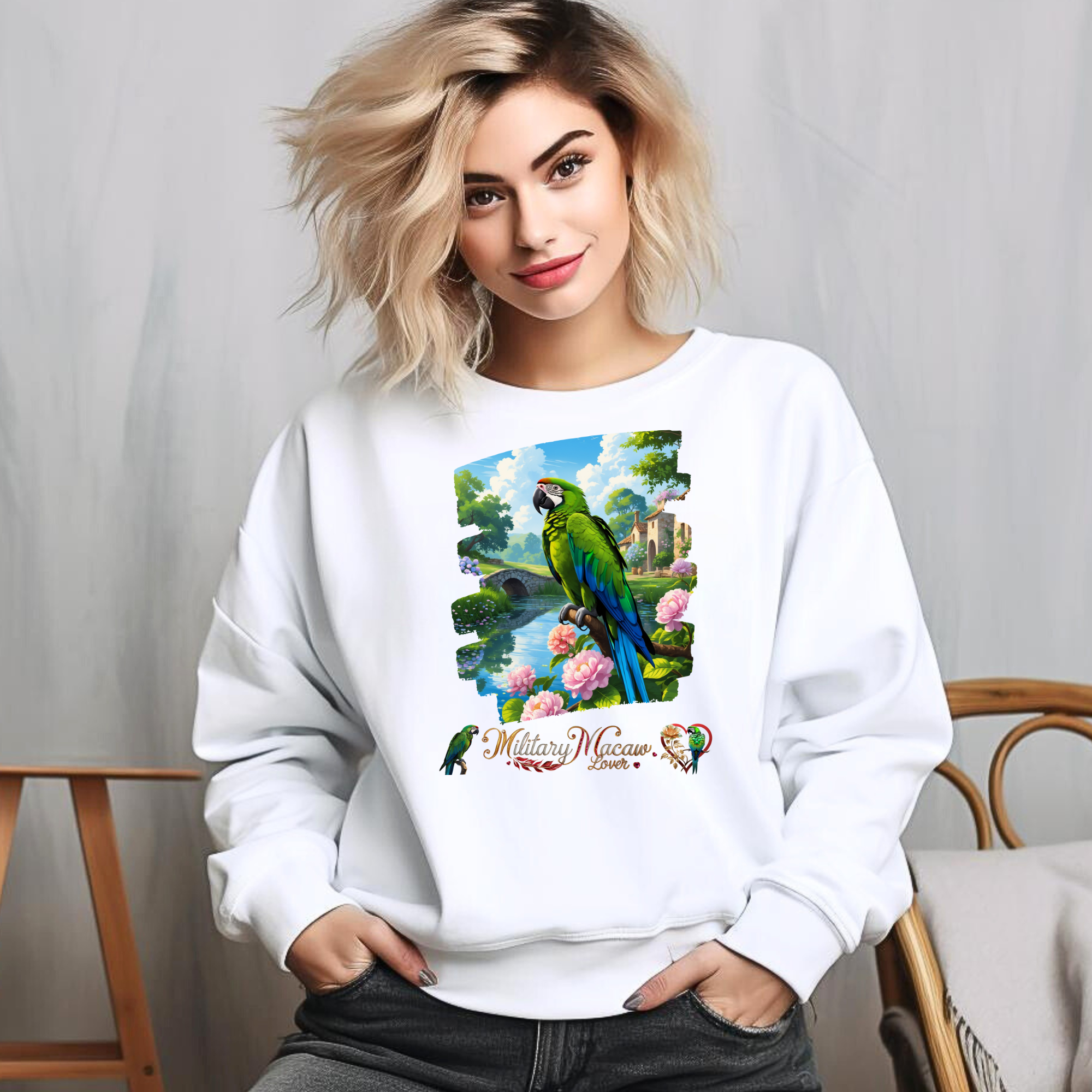 Military Macaw Lover Nature Sweatshirt