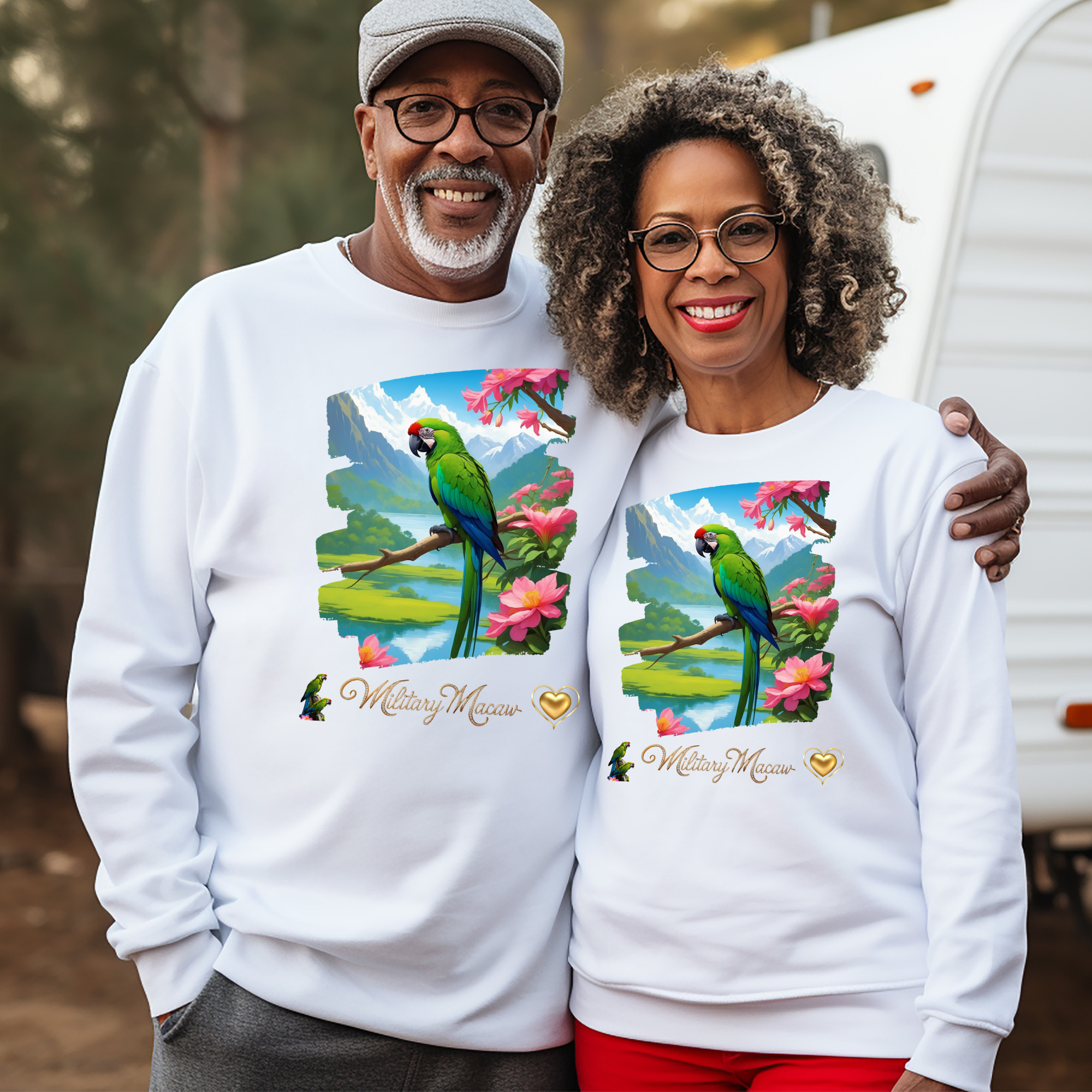 Military Macaw Lover Pair Sweatshirt