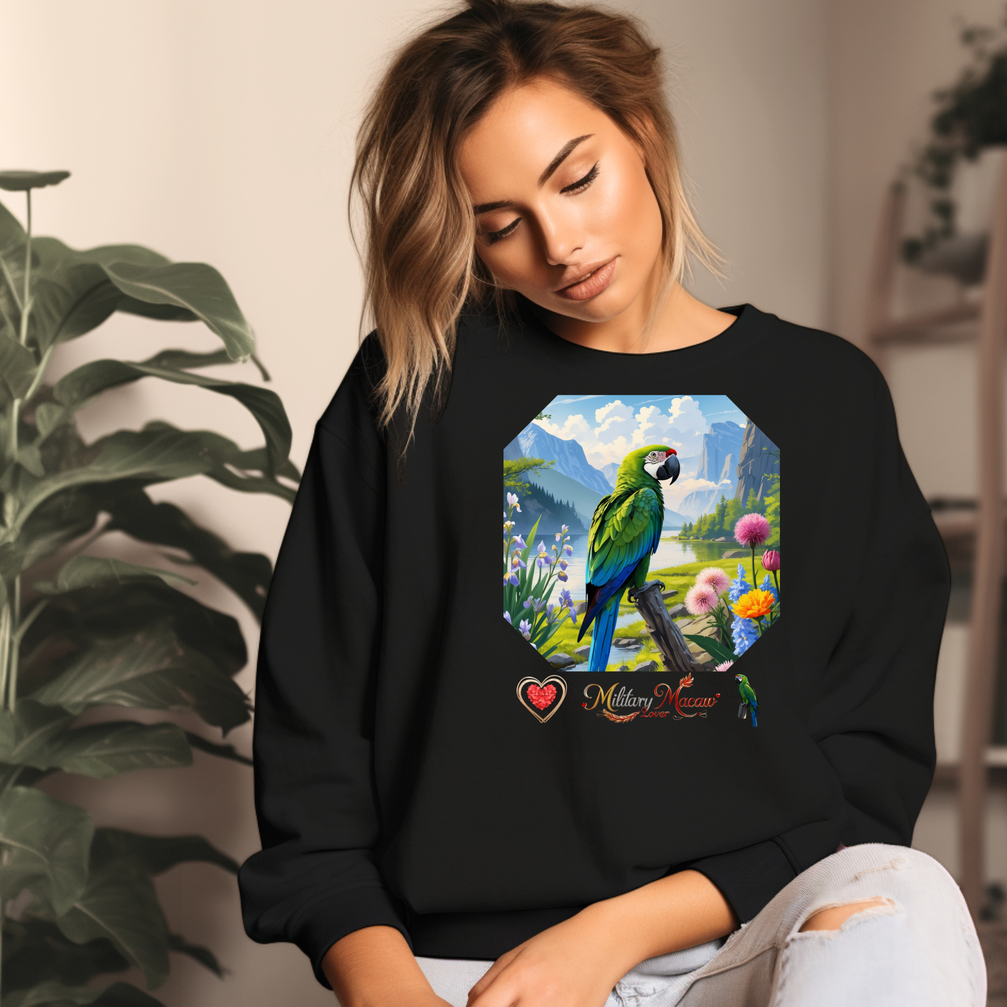 Military Macaw Lover Valley Sweatshirt