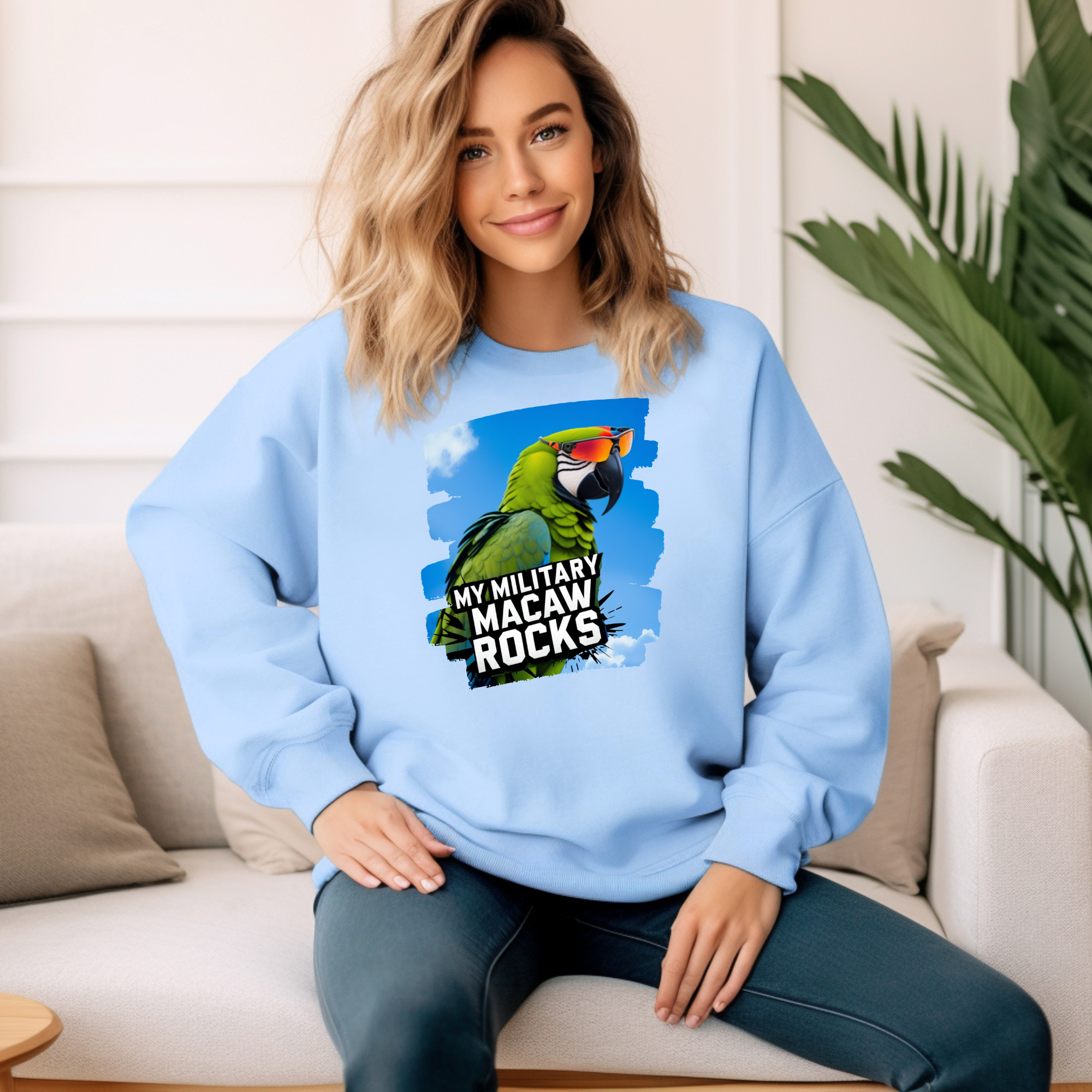Military Macaw Rocks Sweatshirt