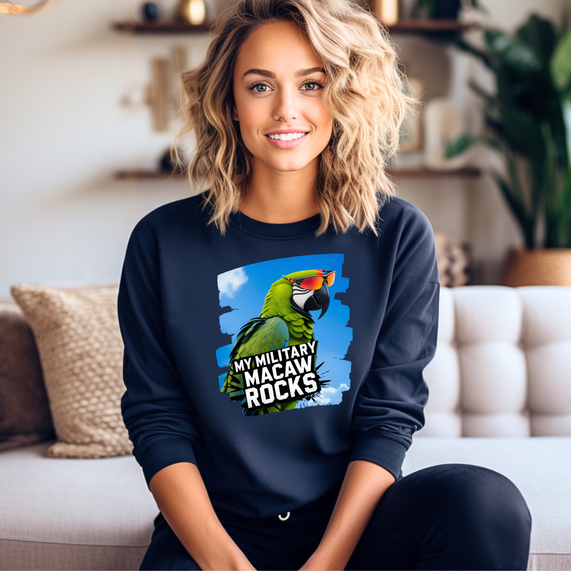 Military Macaw Rocks Sweatshirt