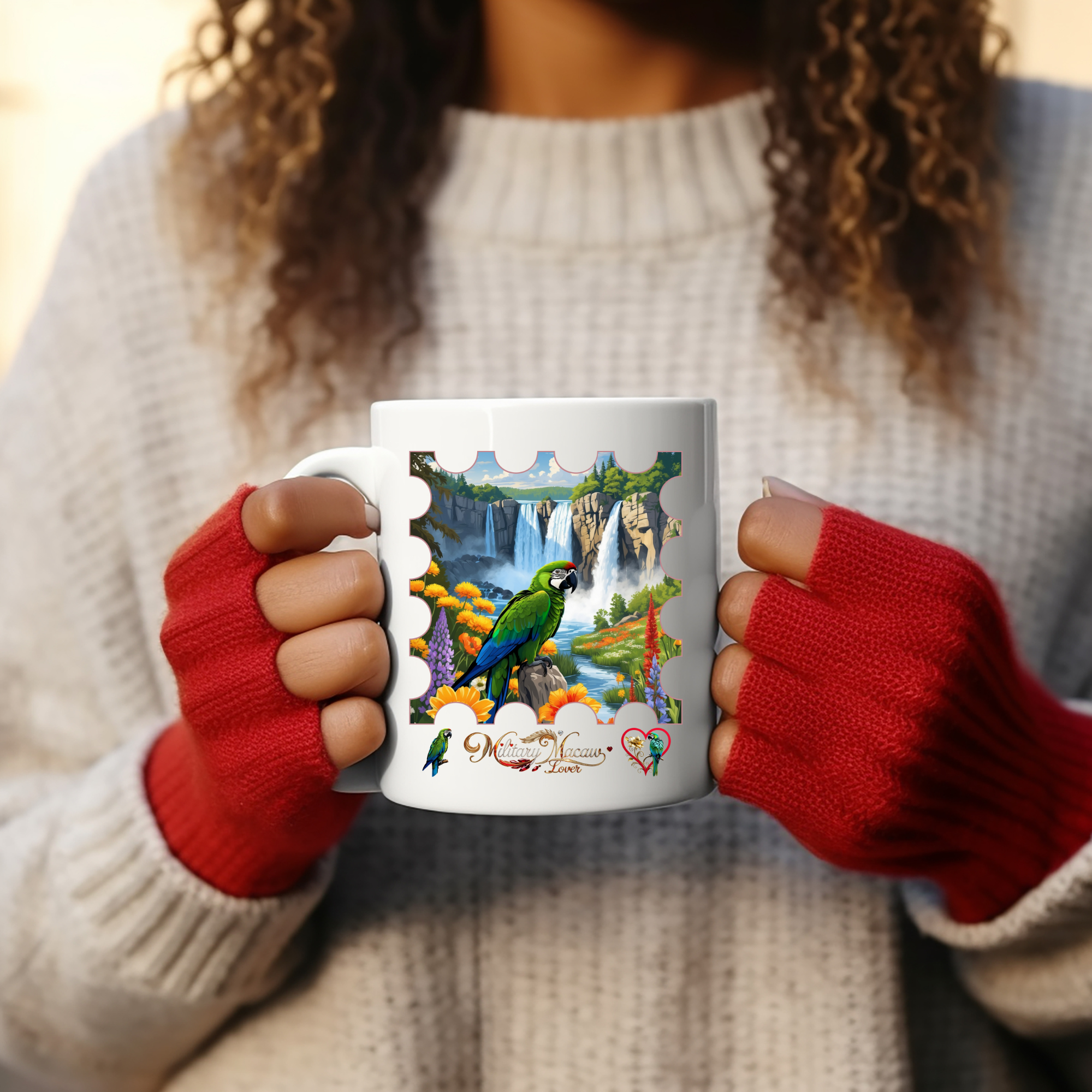 Military Macaw Lover Waterfall Mug