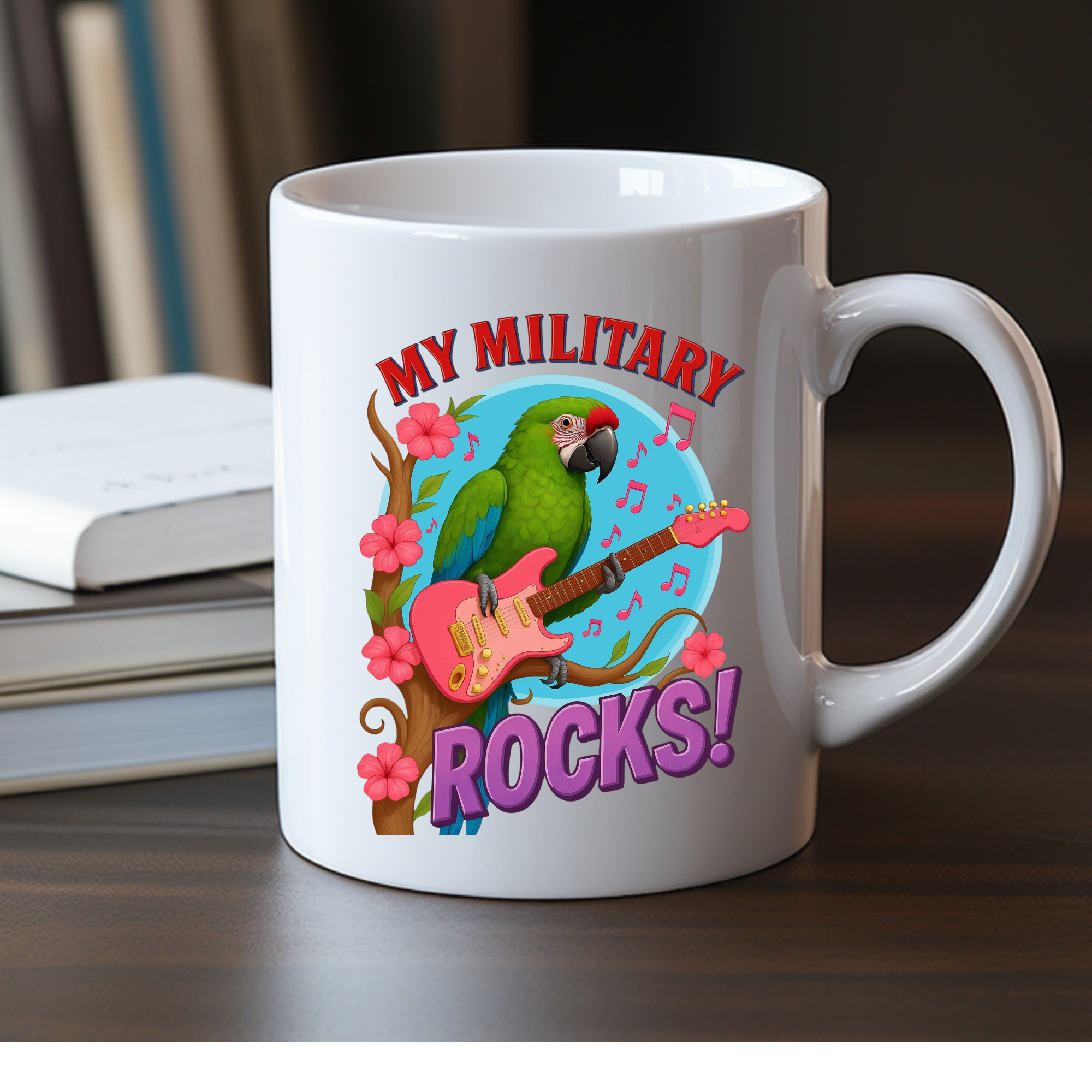 My Green Military Rocks Music Mug