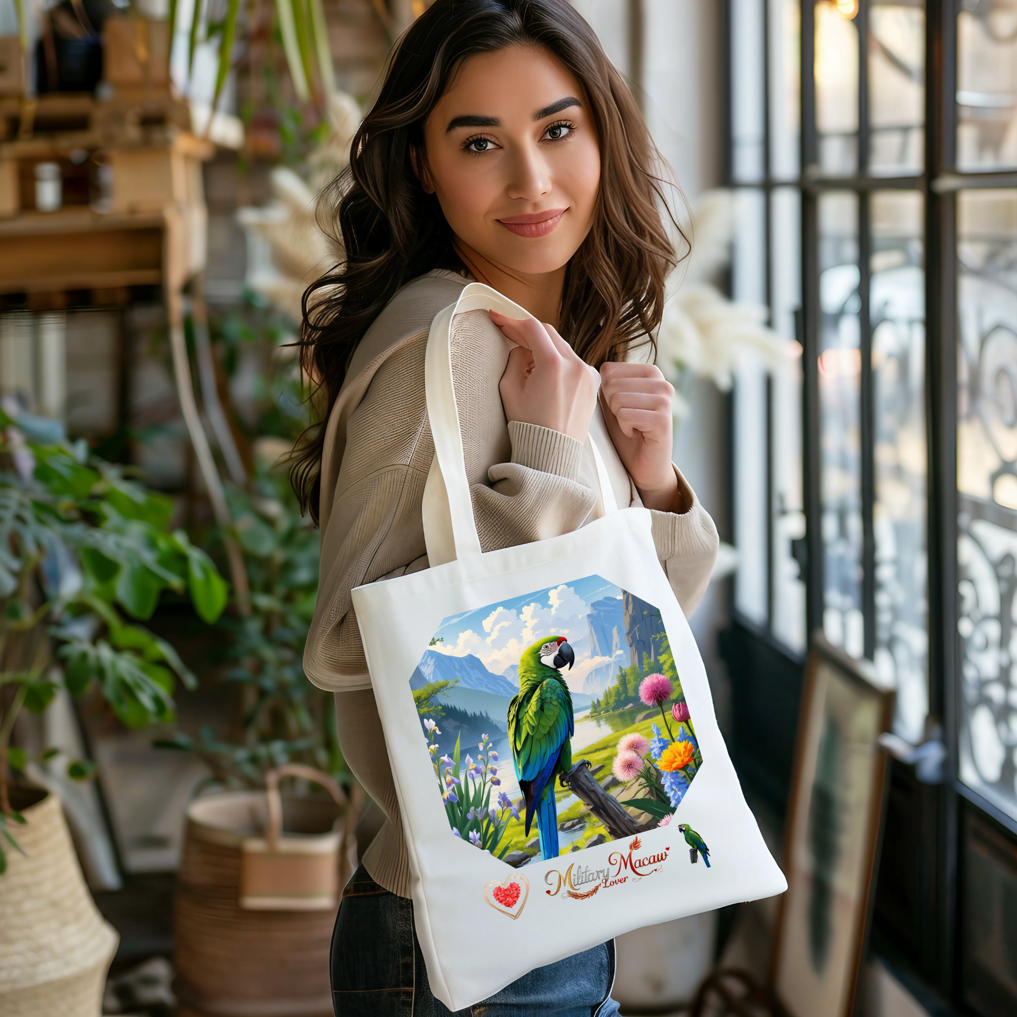 Military Macaw Lover Nature Tote Bag