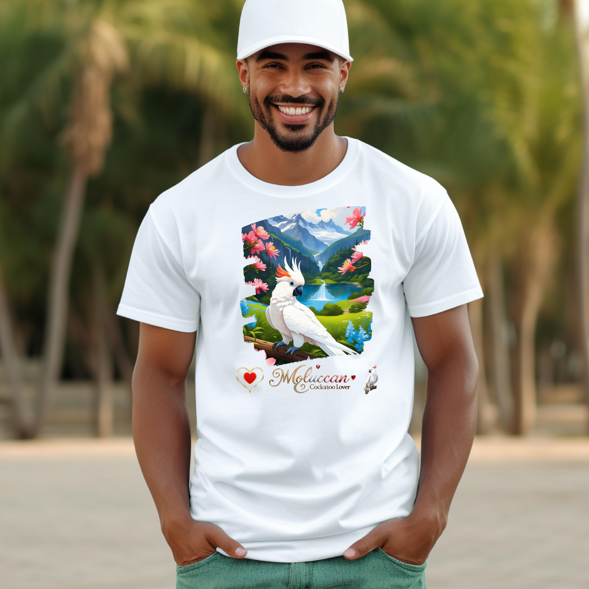 Moluccan Cockatoo Lover Mountain T-Shirt