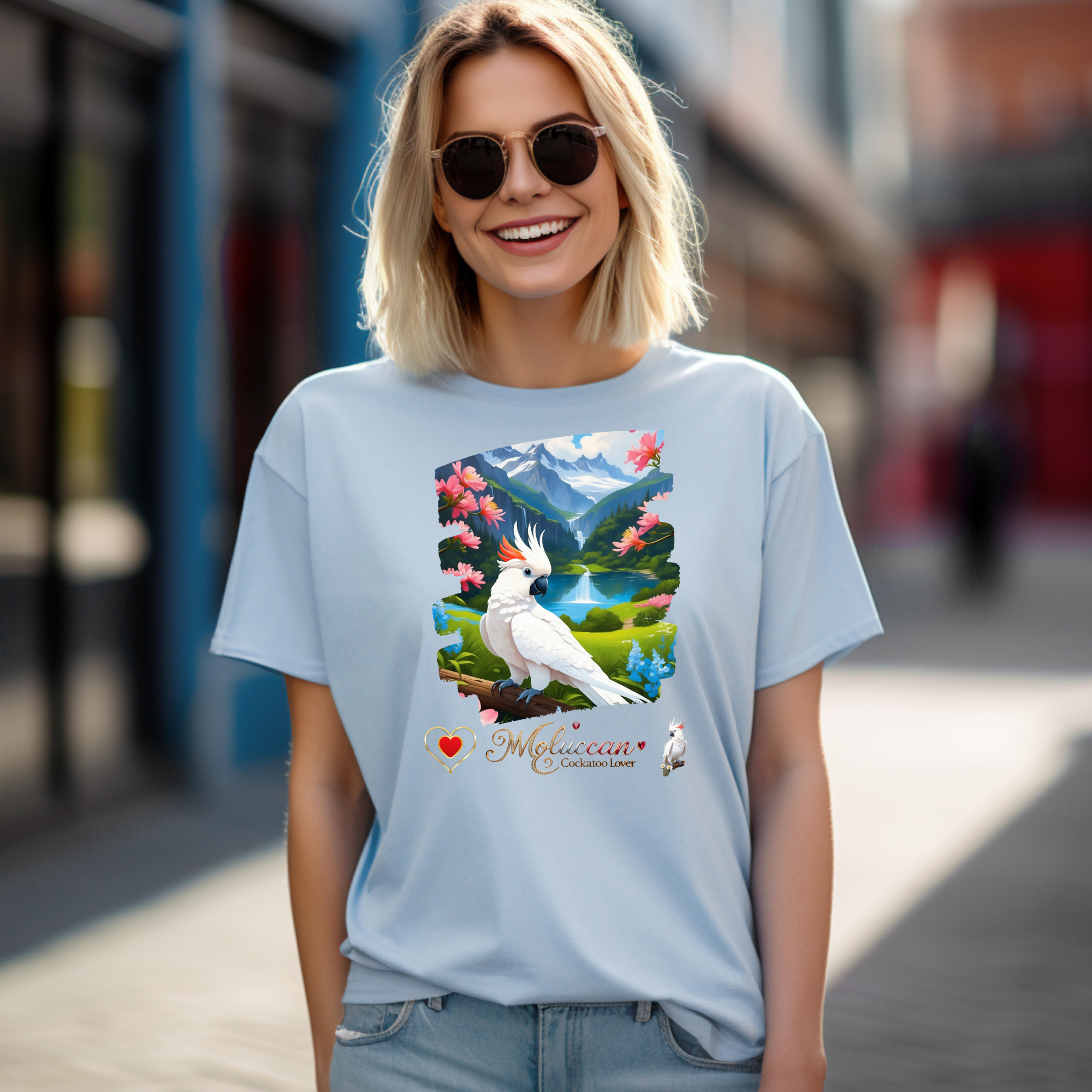 Moluccan Cockatoo Lover Mountain T-Shirt