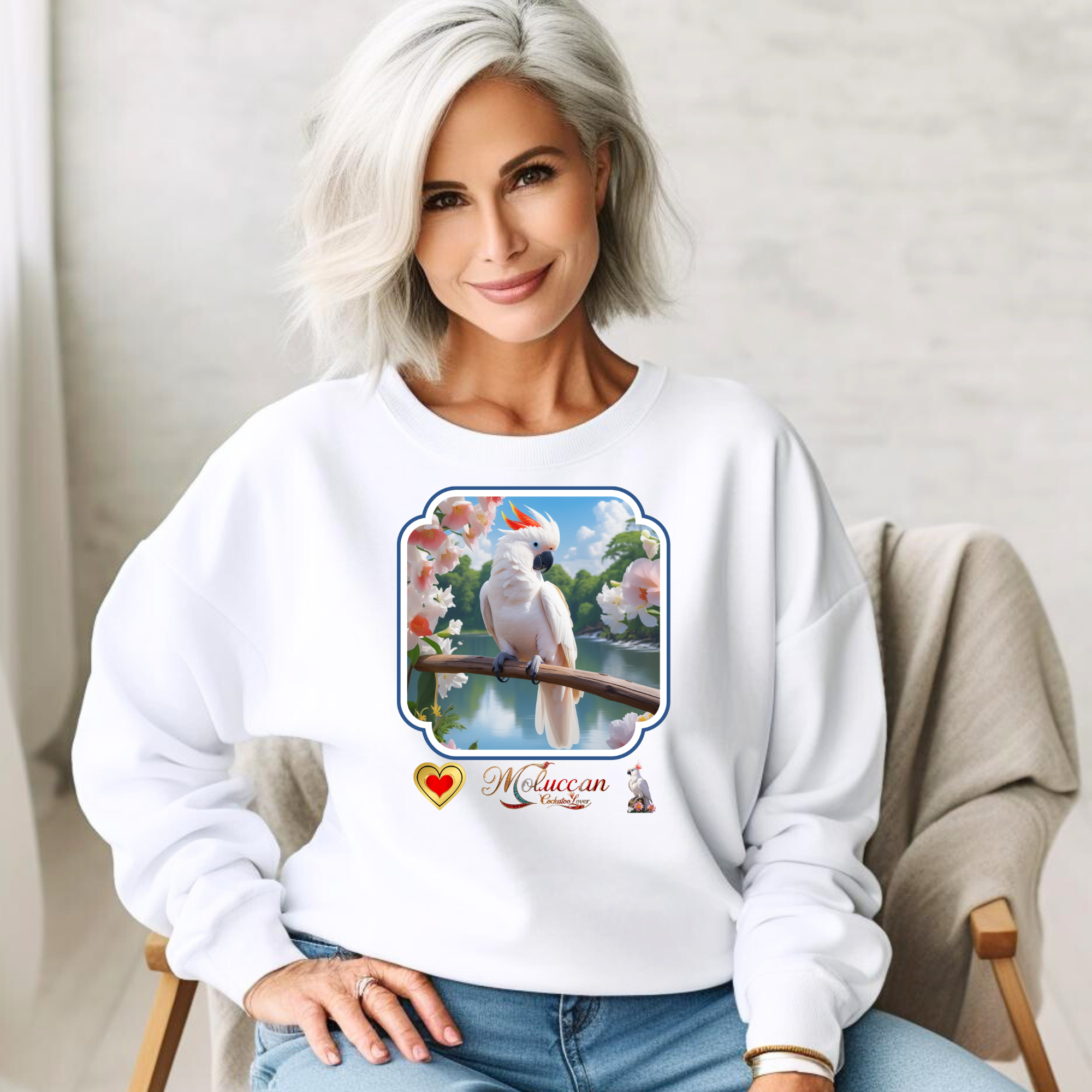 Moluccan Cockatoo Lover Nature Sweatshirt