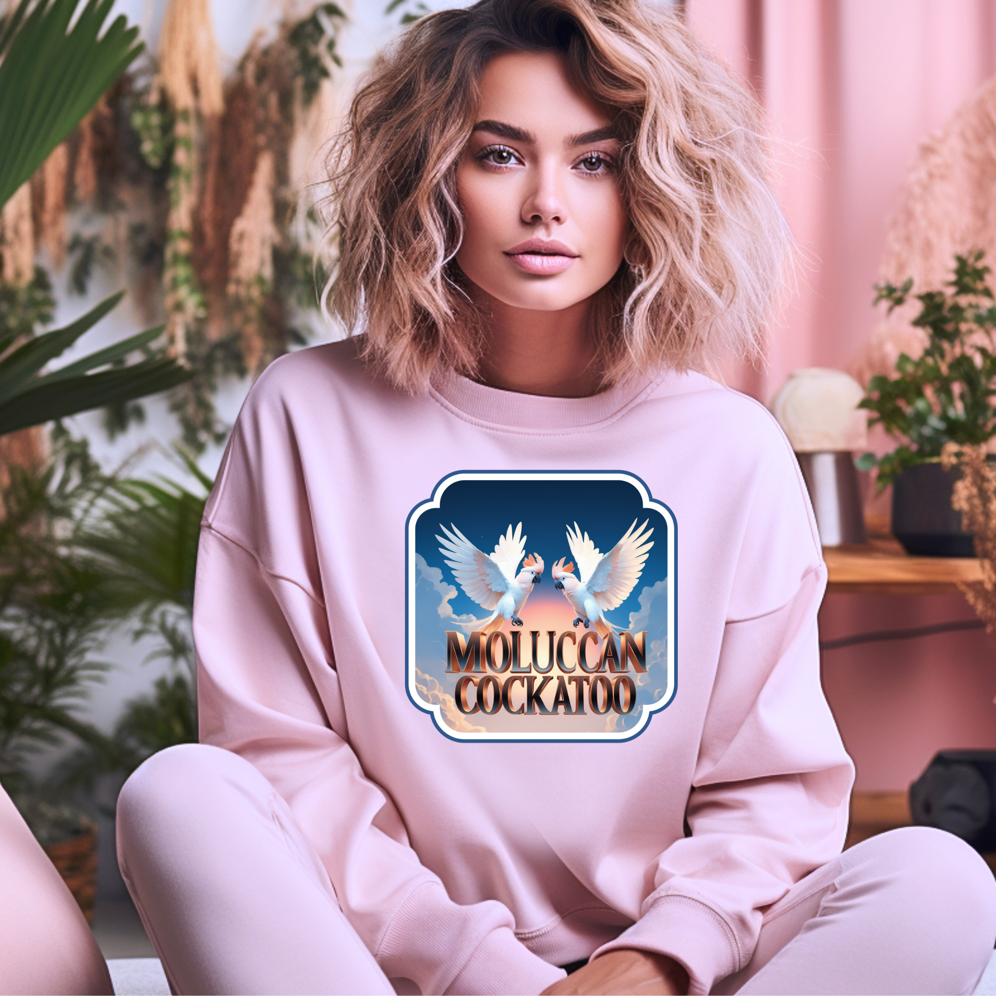 Moluccan Cockatoo Flying Sweatshirt