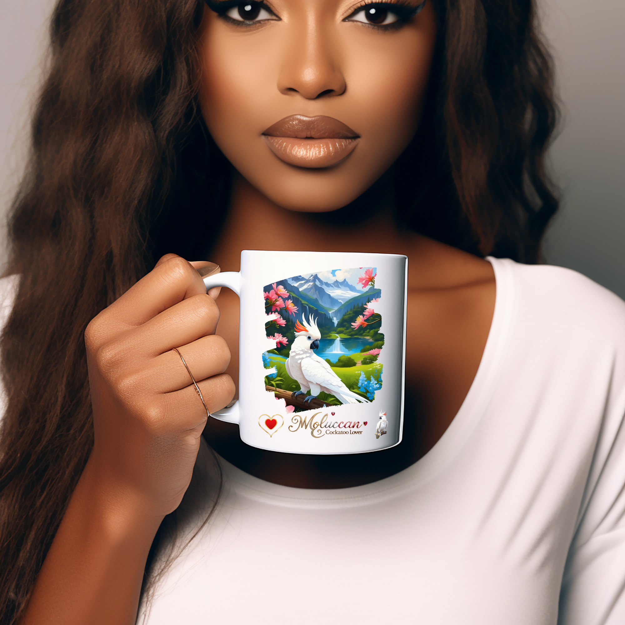 White Moluccan Cockatoo Lover Mug