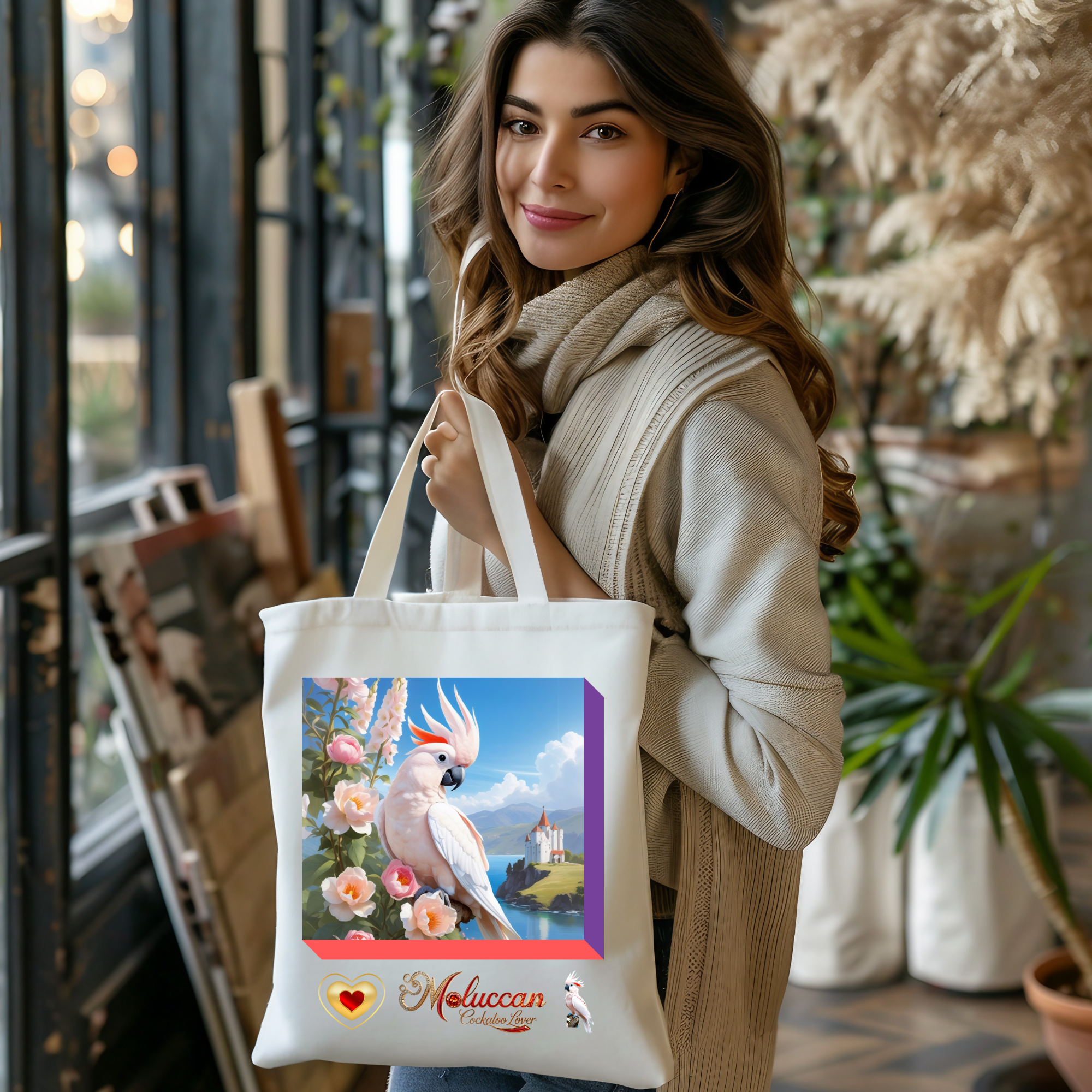 Moluccan Cockatoo Lover Tote Bag