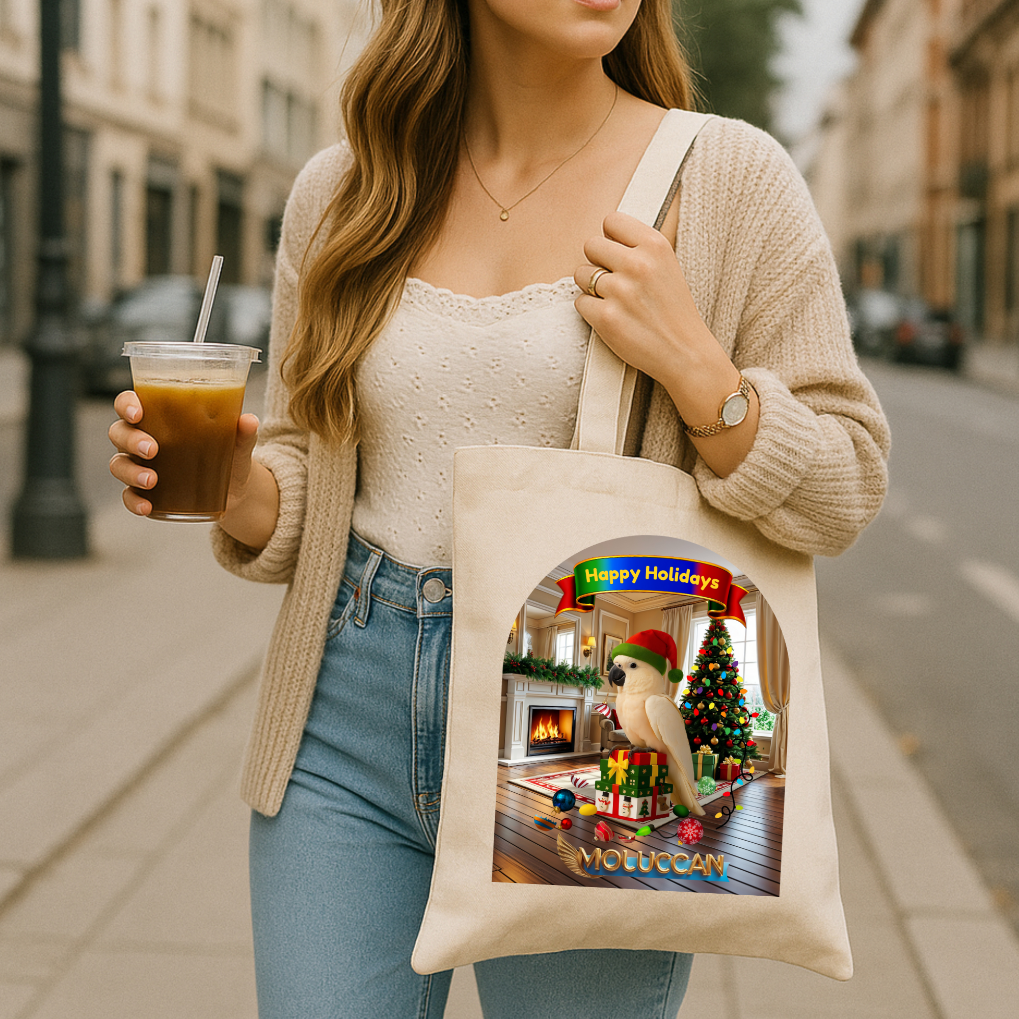 Happy Holidays Moluccan Tote Bag
