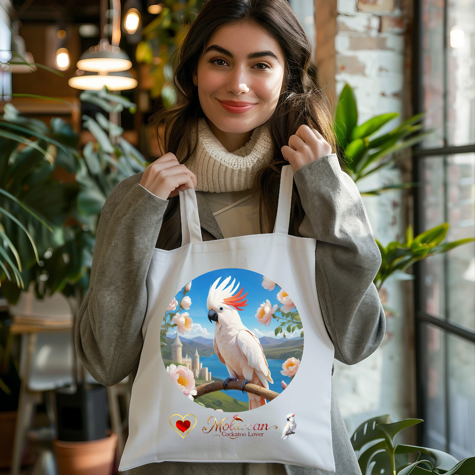 Moluccan Cockatoo Lover Nature Tote Bag
