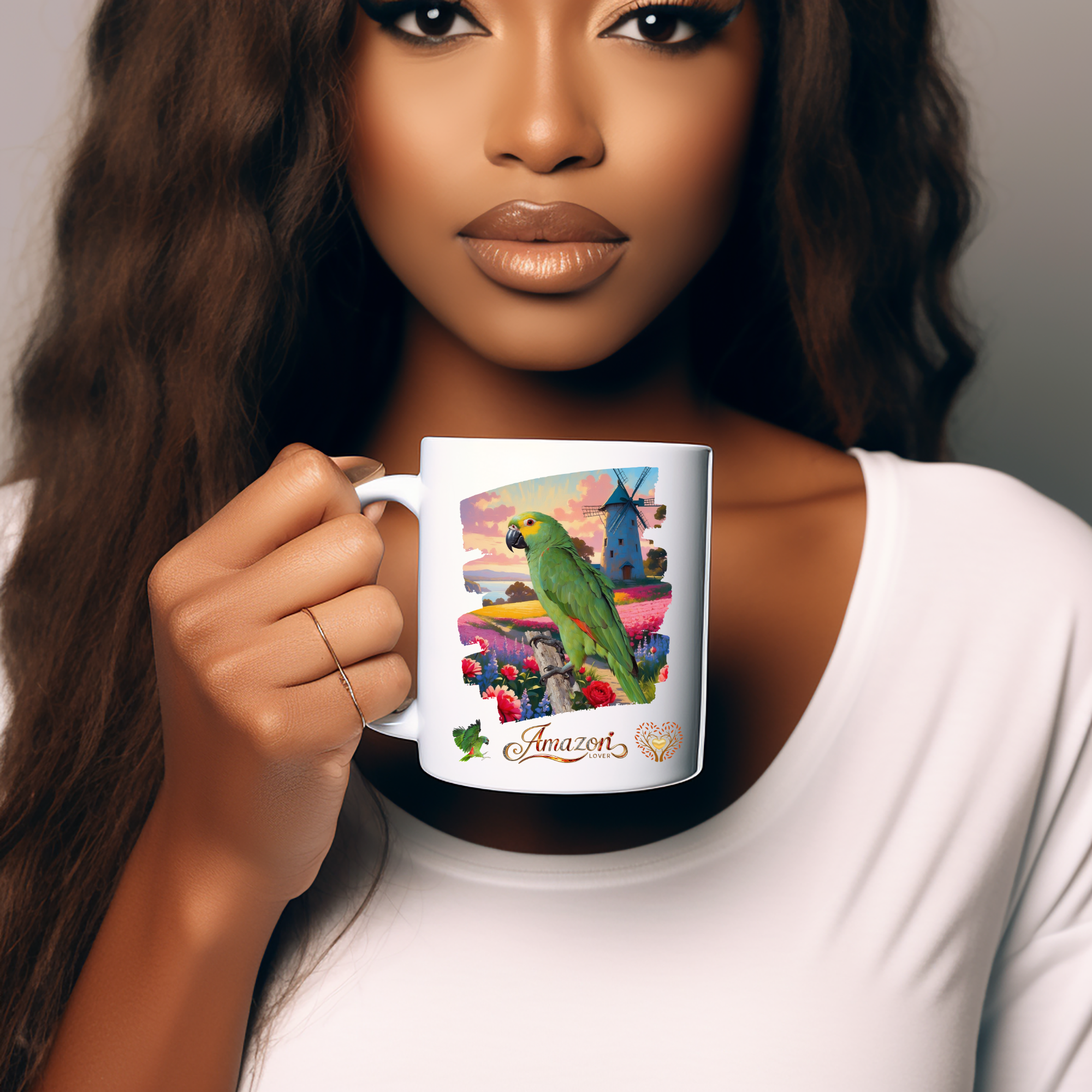 Amazon Lover Floral Scenic Mug