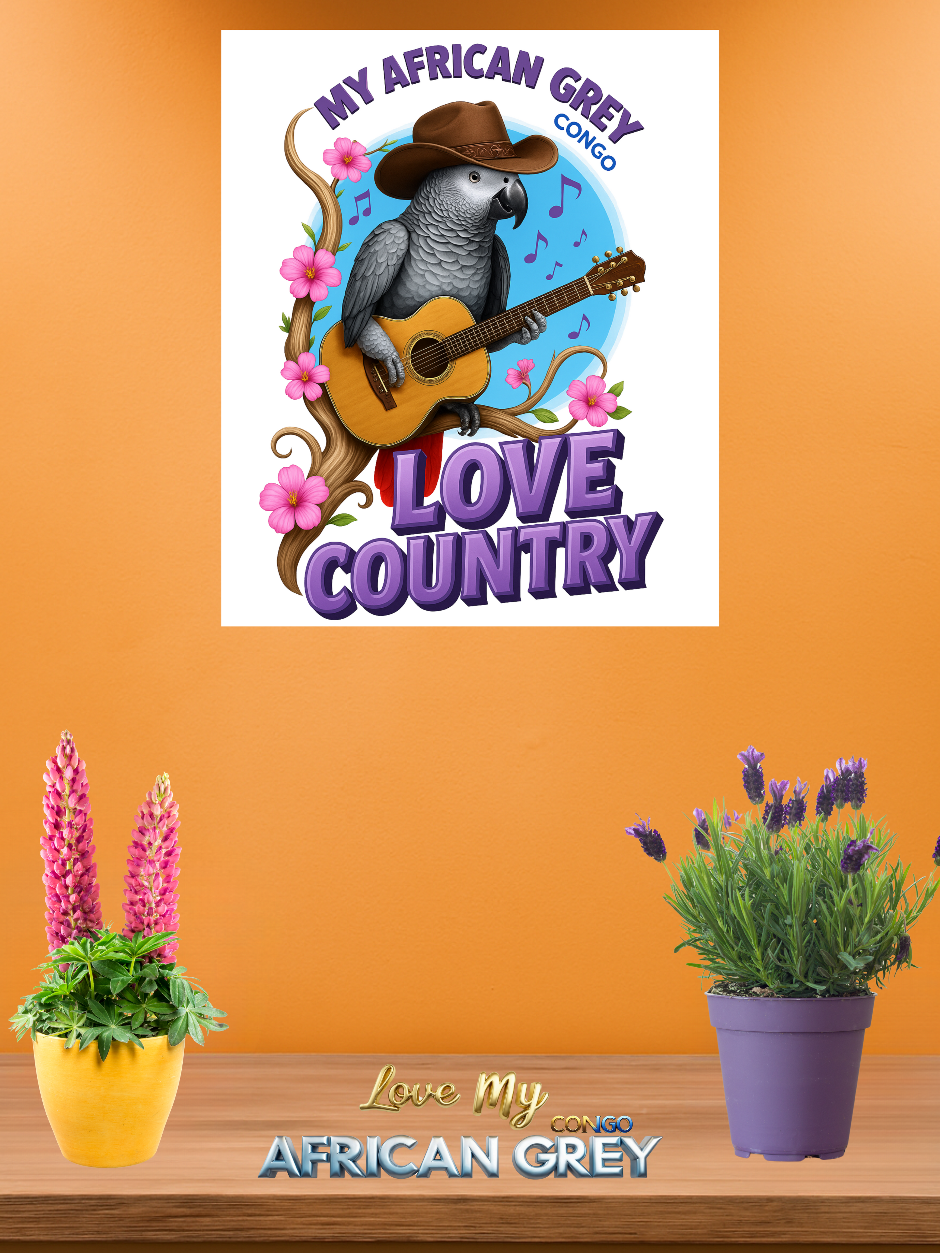 Africa Grey Congo Love Country Wall-Hanging