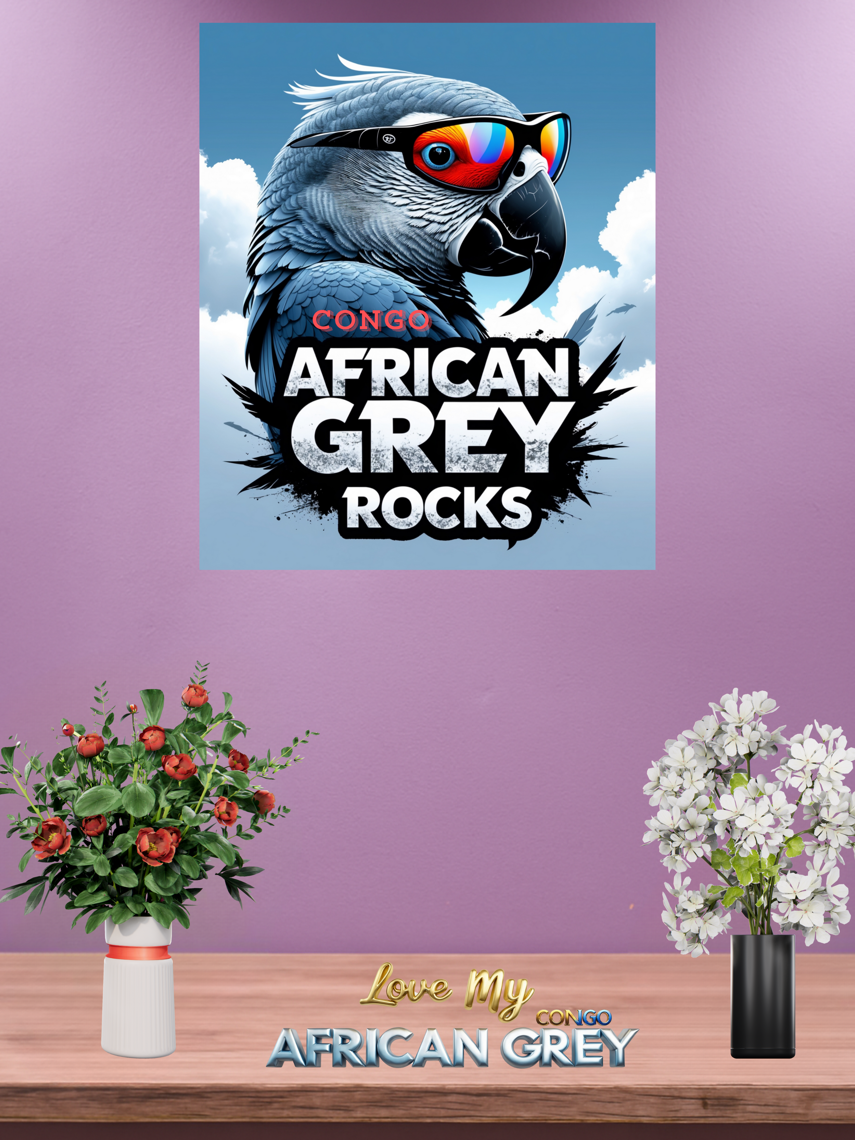 Africa Grey Congo Rocks Wall-Hanging