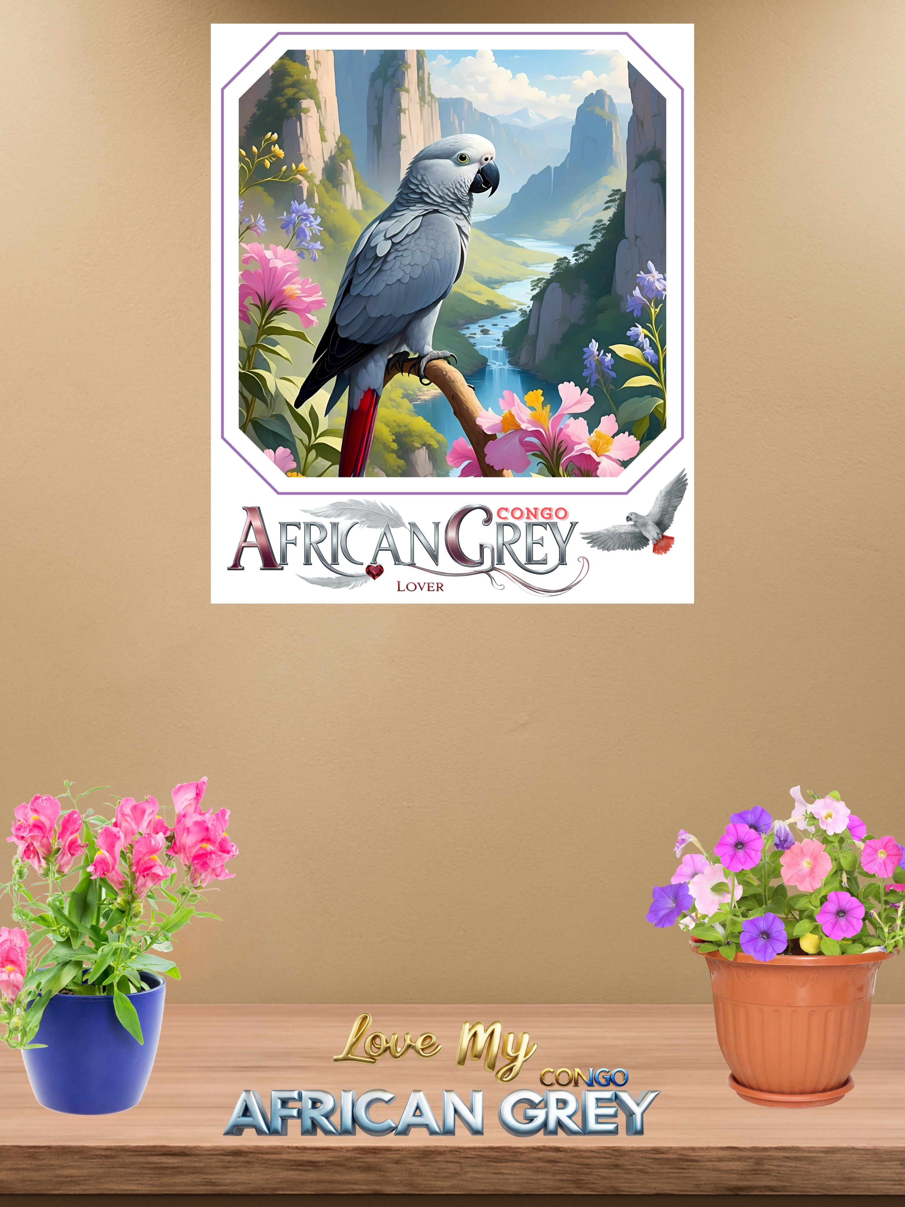 Africa Grey Congo Lover Valley Wall-Hanging