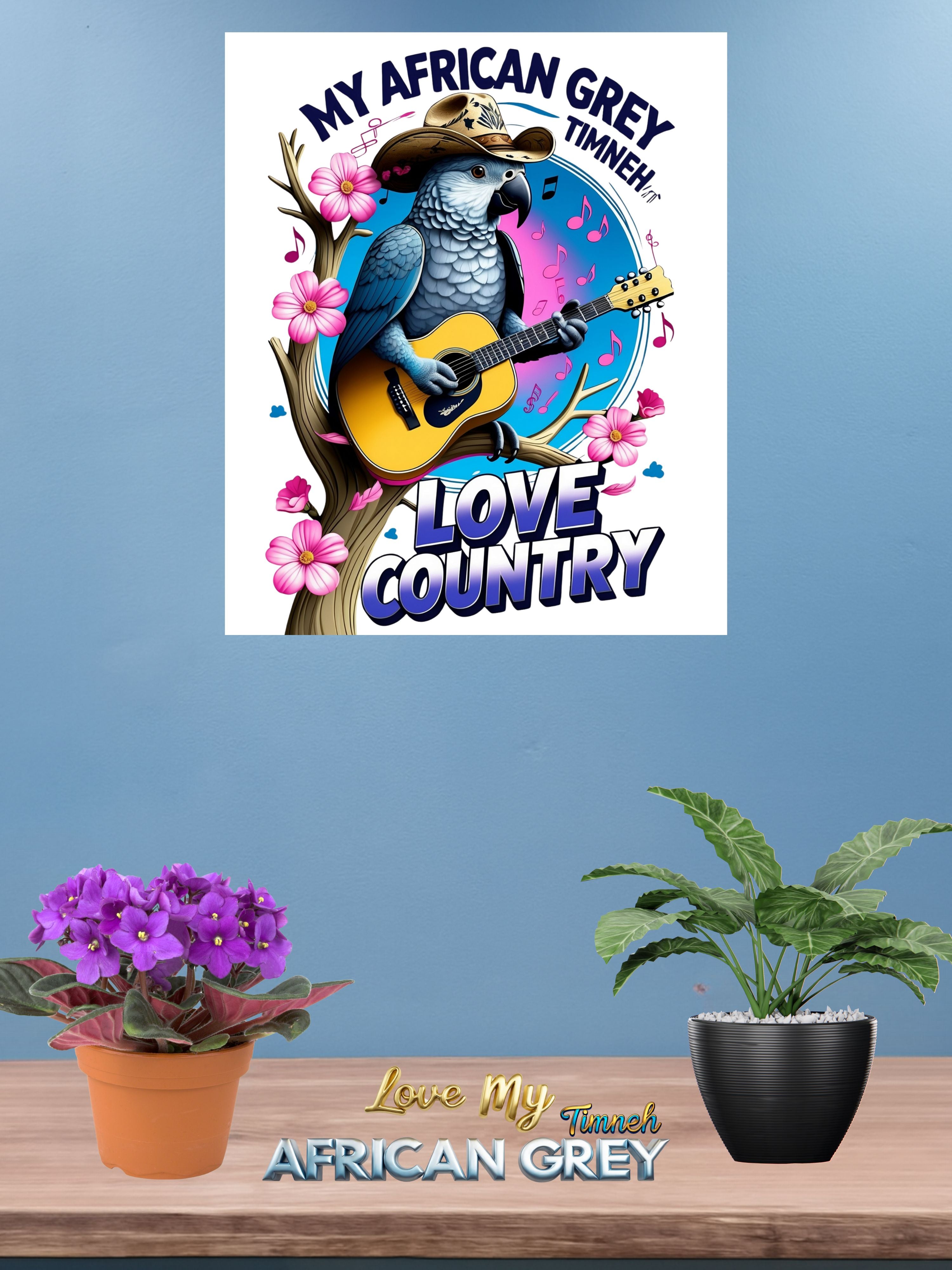 Africa Grey Timneh Love Country Wall-Hanging