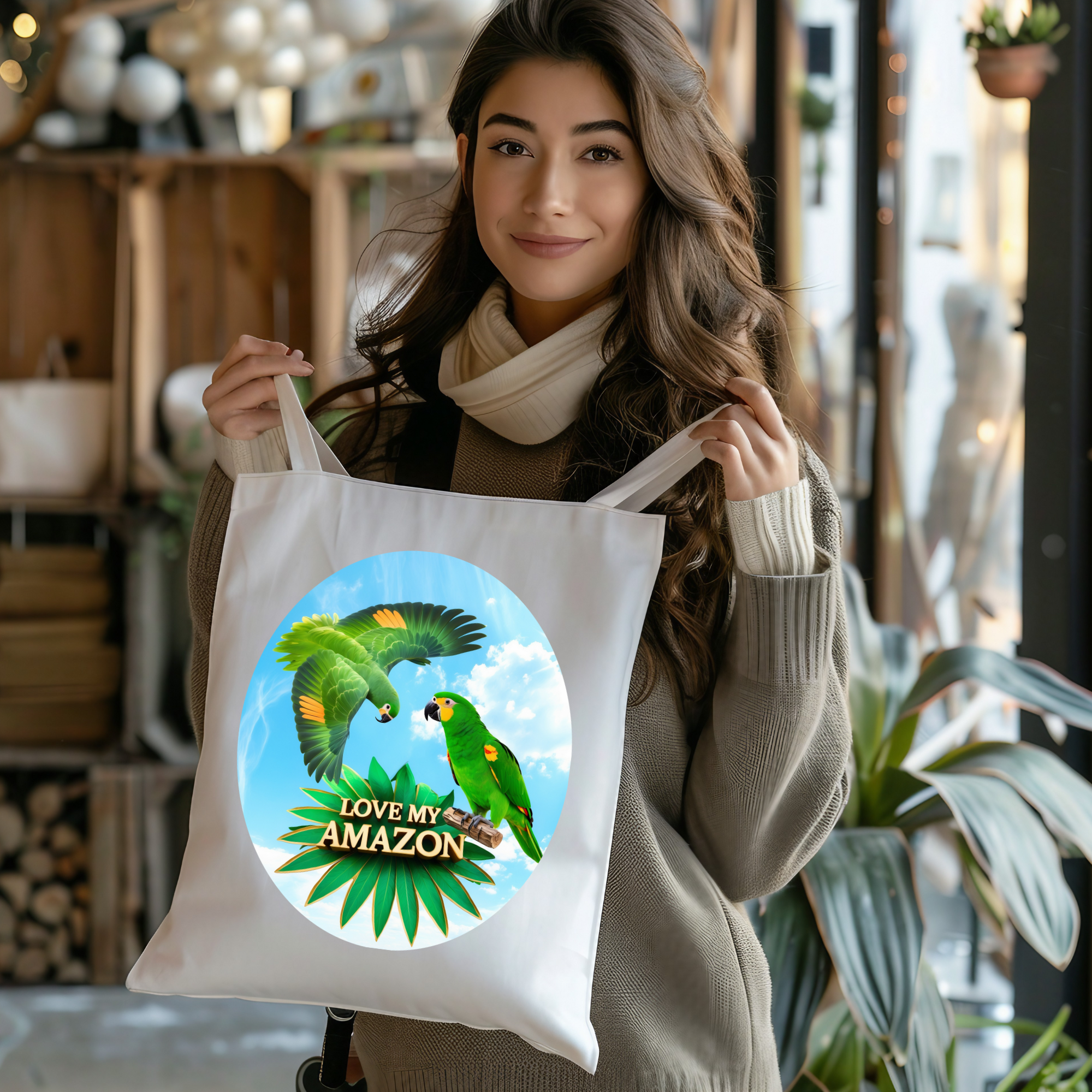 Love My Amazon Flying Tote Bag