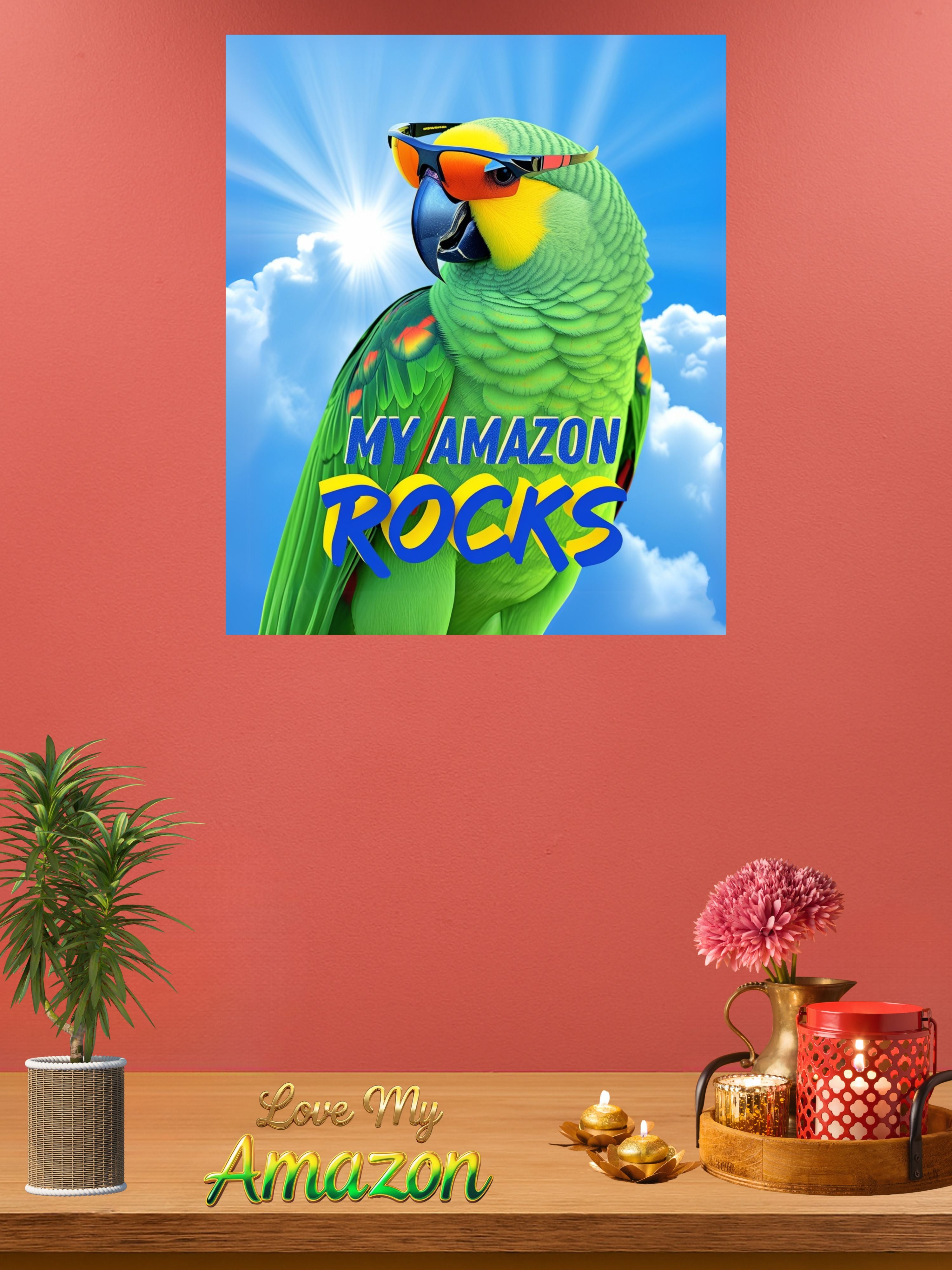 Amazon Rocks Sunglasses Wall-Hanging