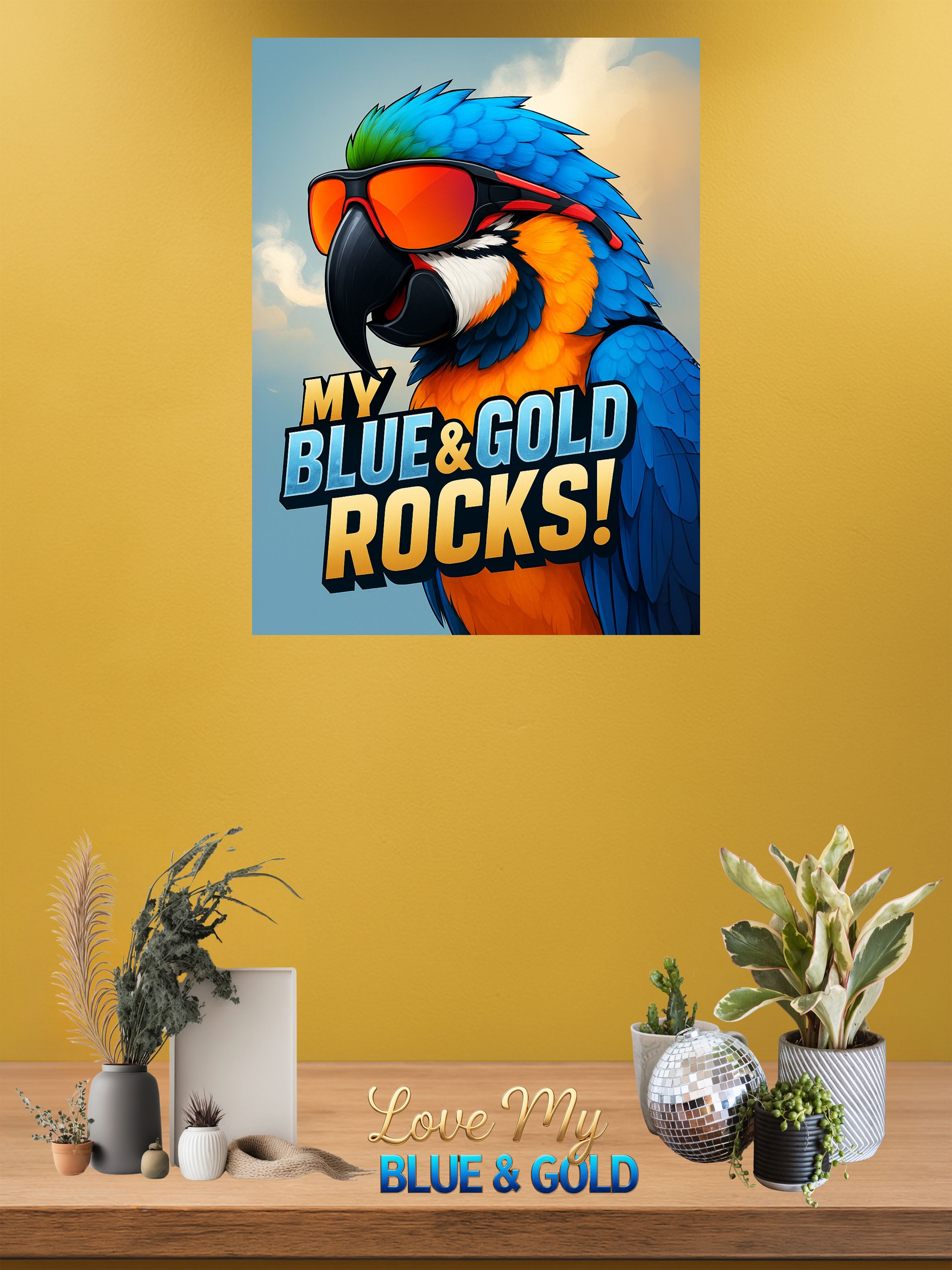 My Blue & Gold Rocks Wall-Hanging