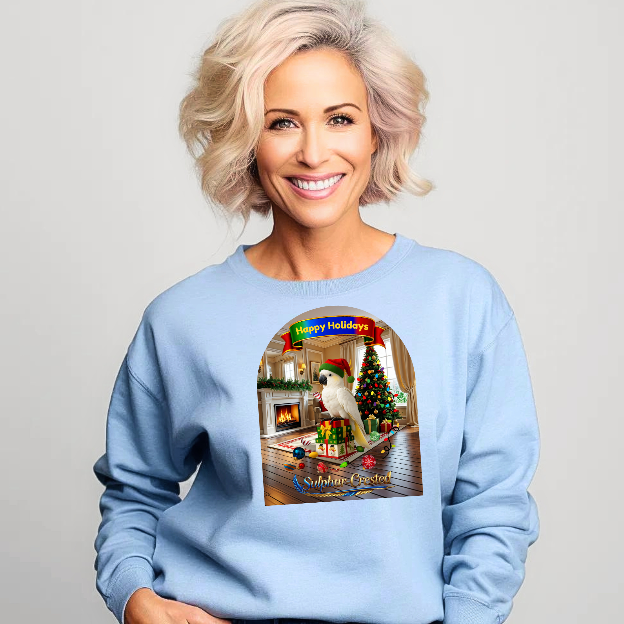 Happy Holidays Sulphur-Crested Sweatshirt