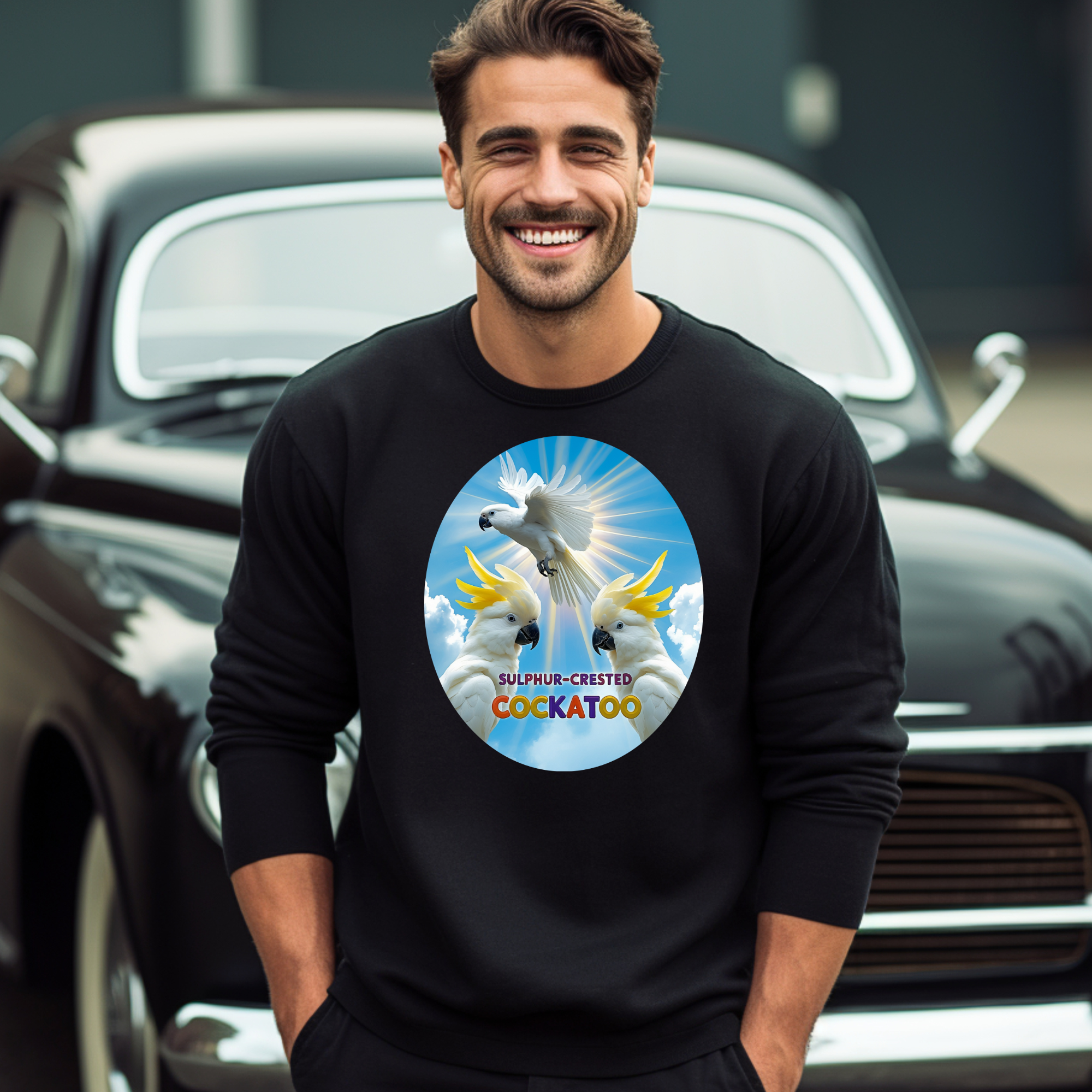 Sulphur-Crested Cockatoo Flying Sweatshirt