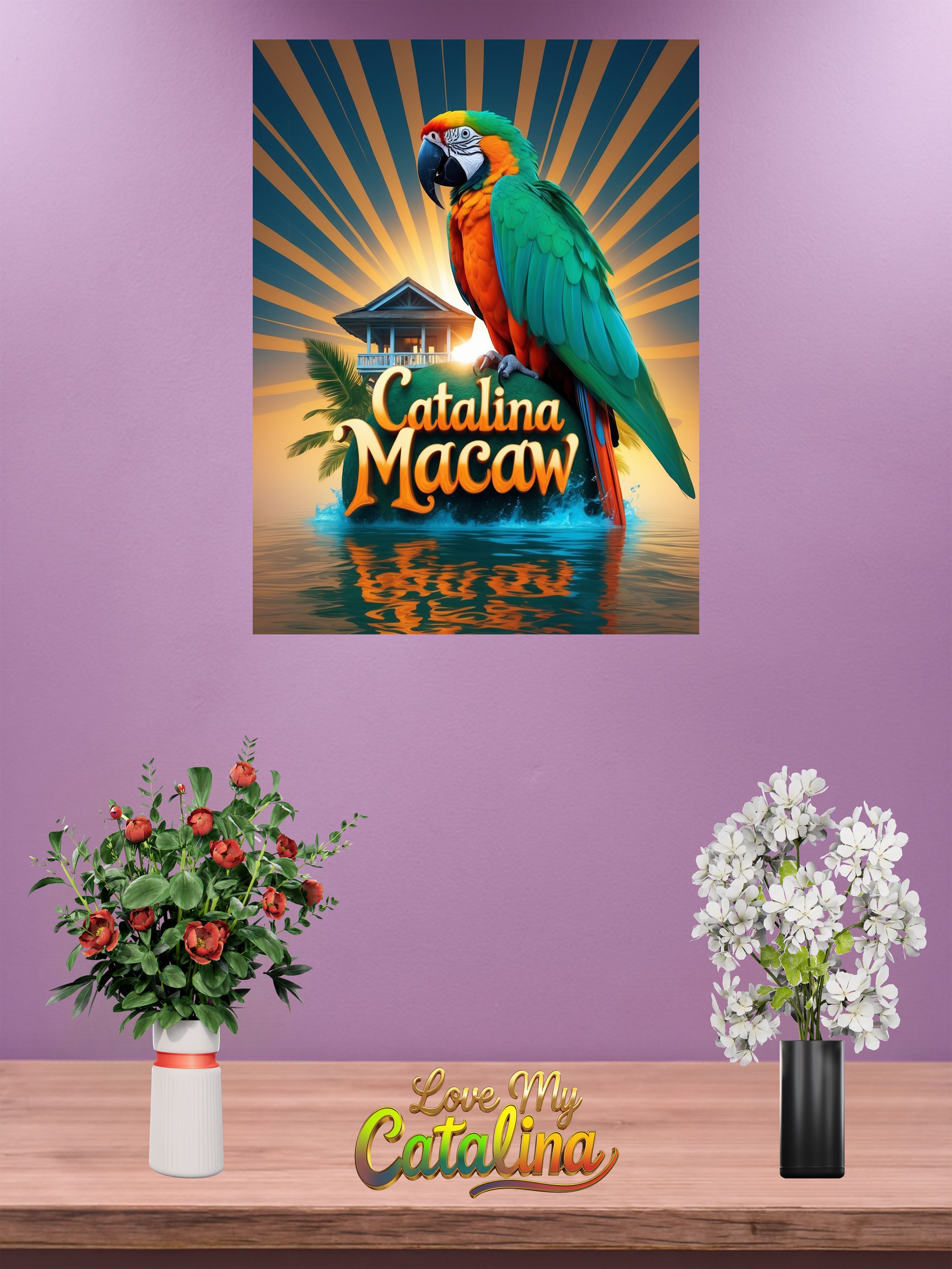 Catalina Macaw Sunburst Wall-Hanging
